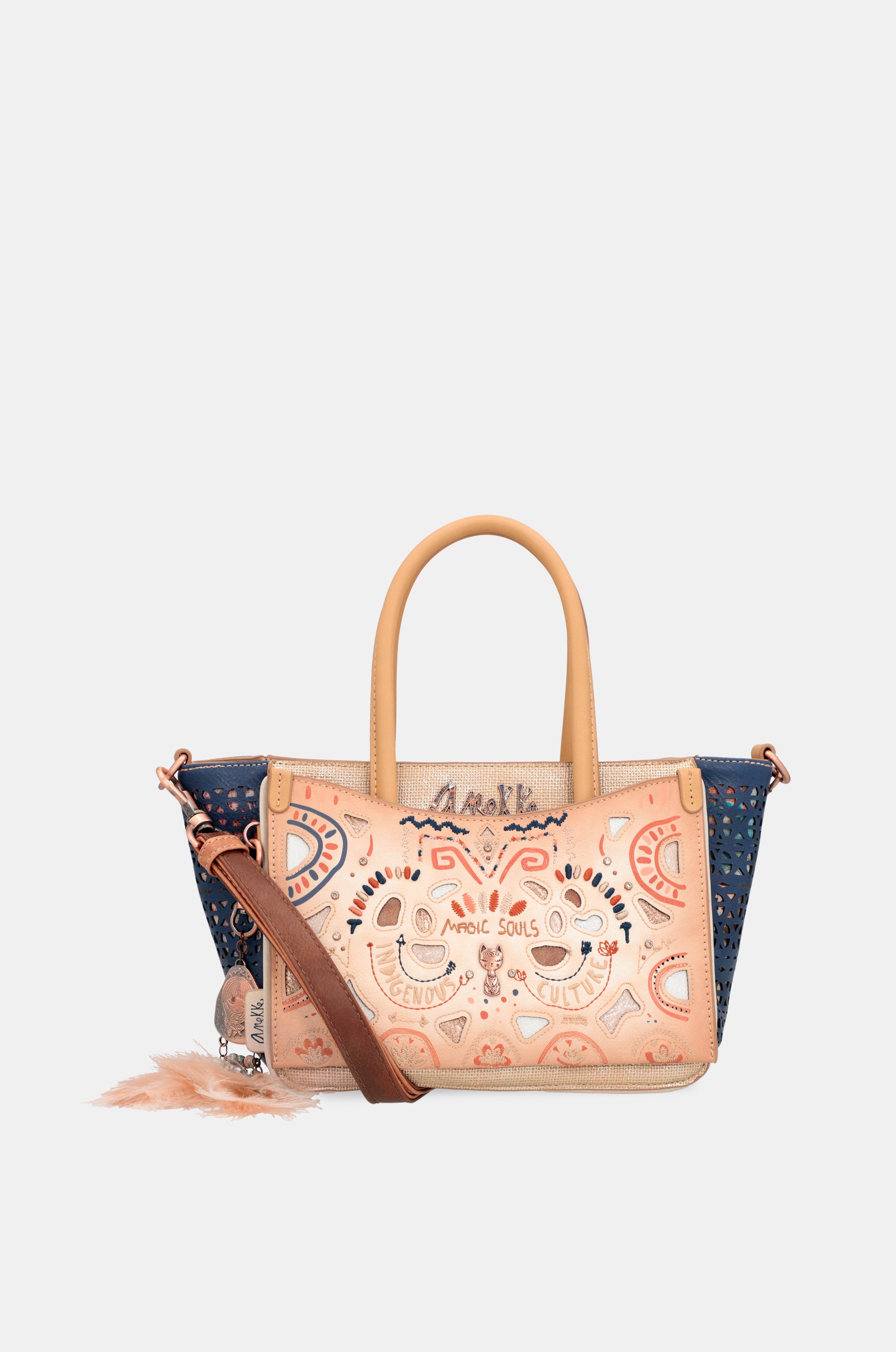 Bolso dos asas con bandolera Tribe