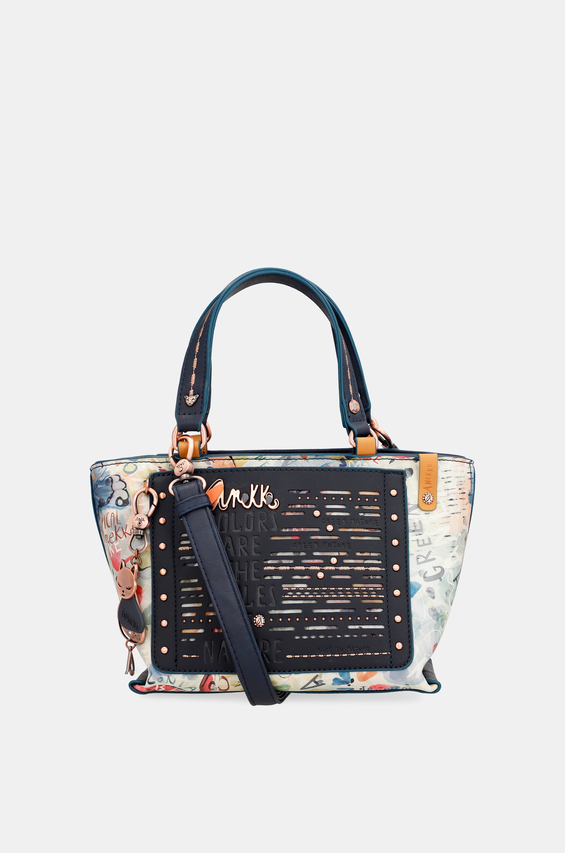 Bolso tote azul marino Nature Pachamama