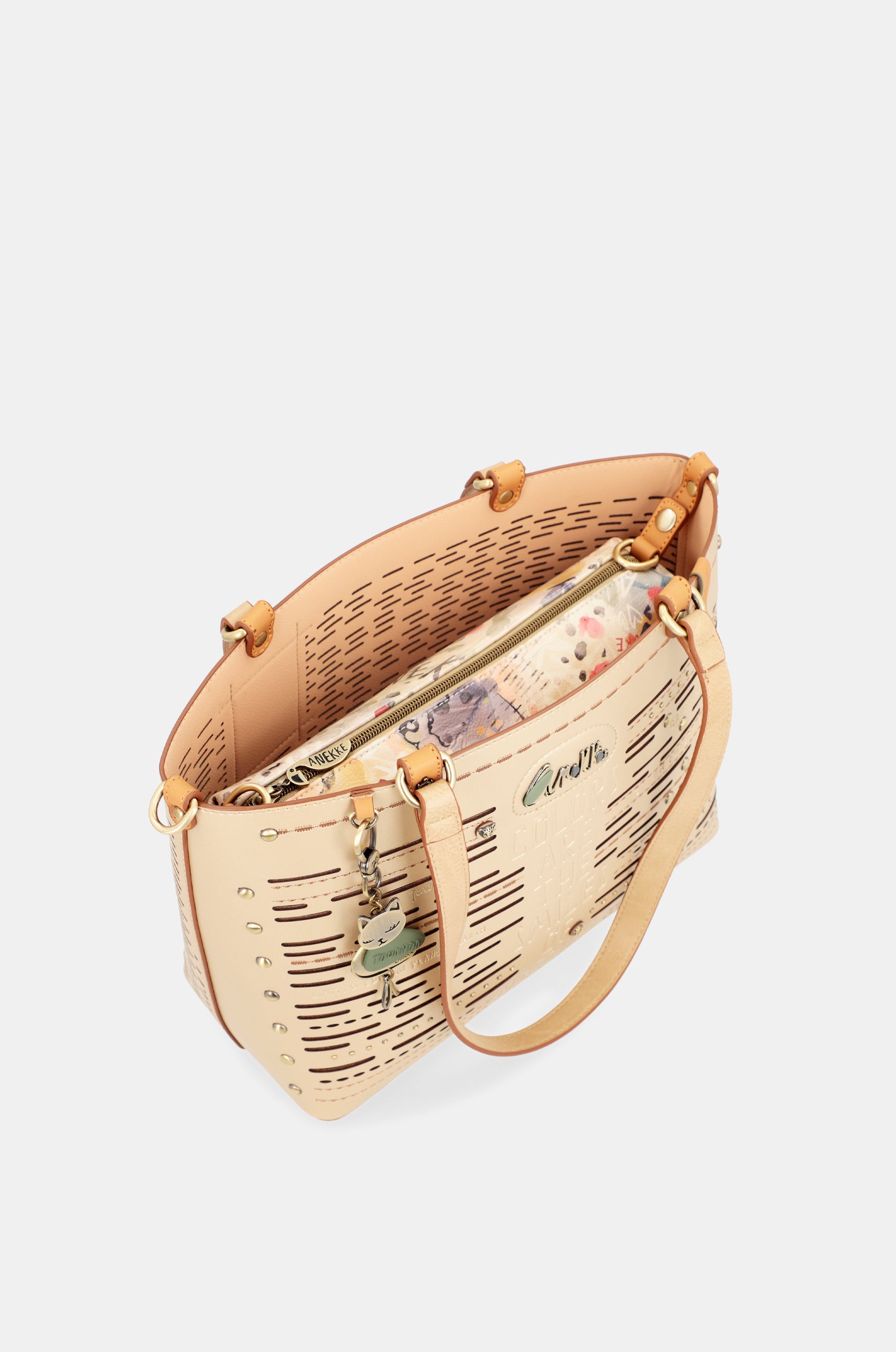Bolso tote grande dorado Nature Pachamama