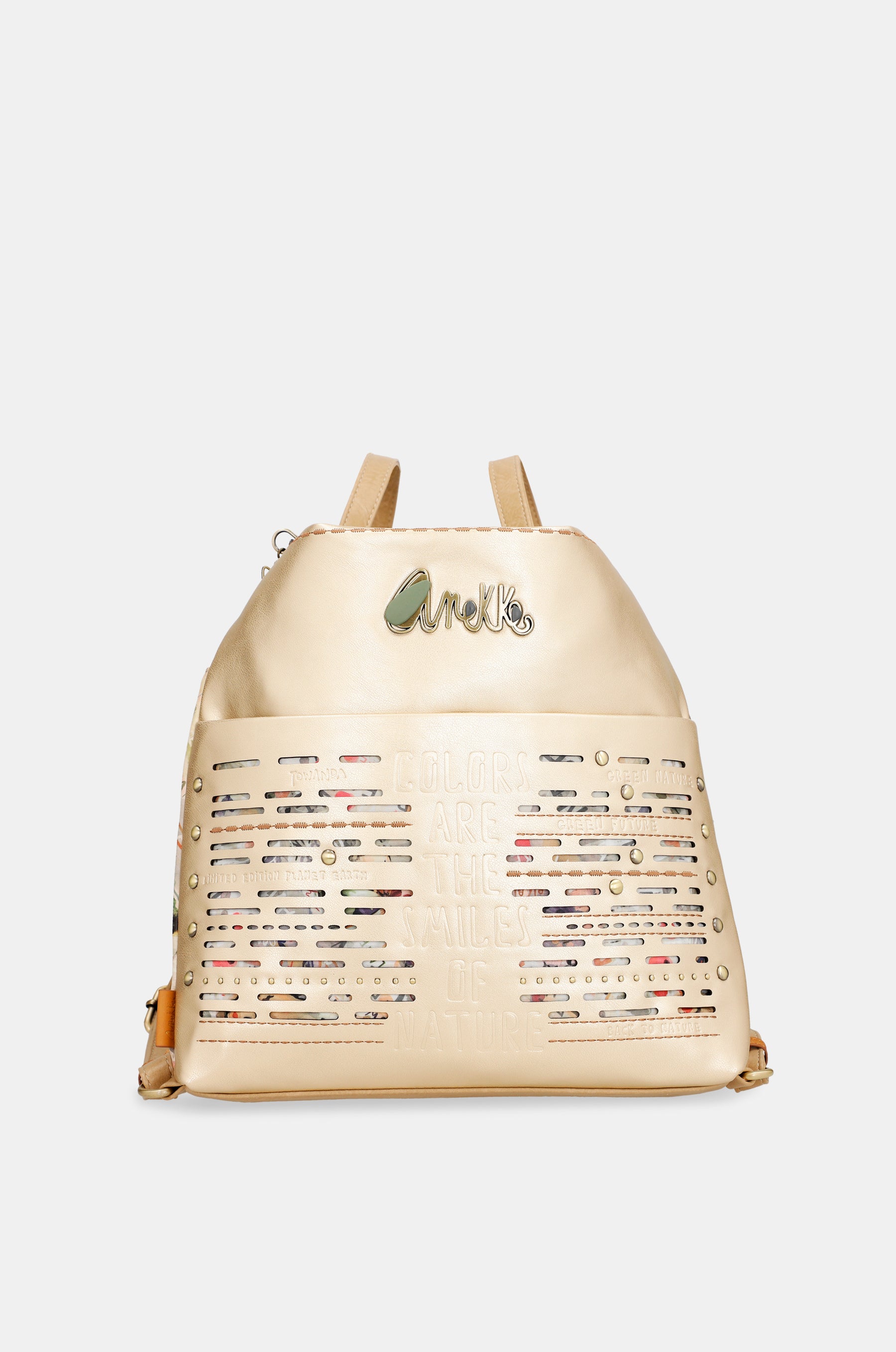 Bolso dorado convertible en mochila Nature Pachamama