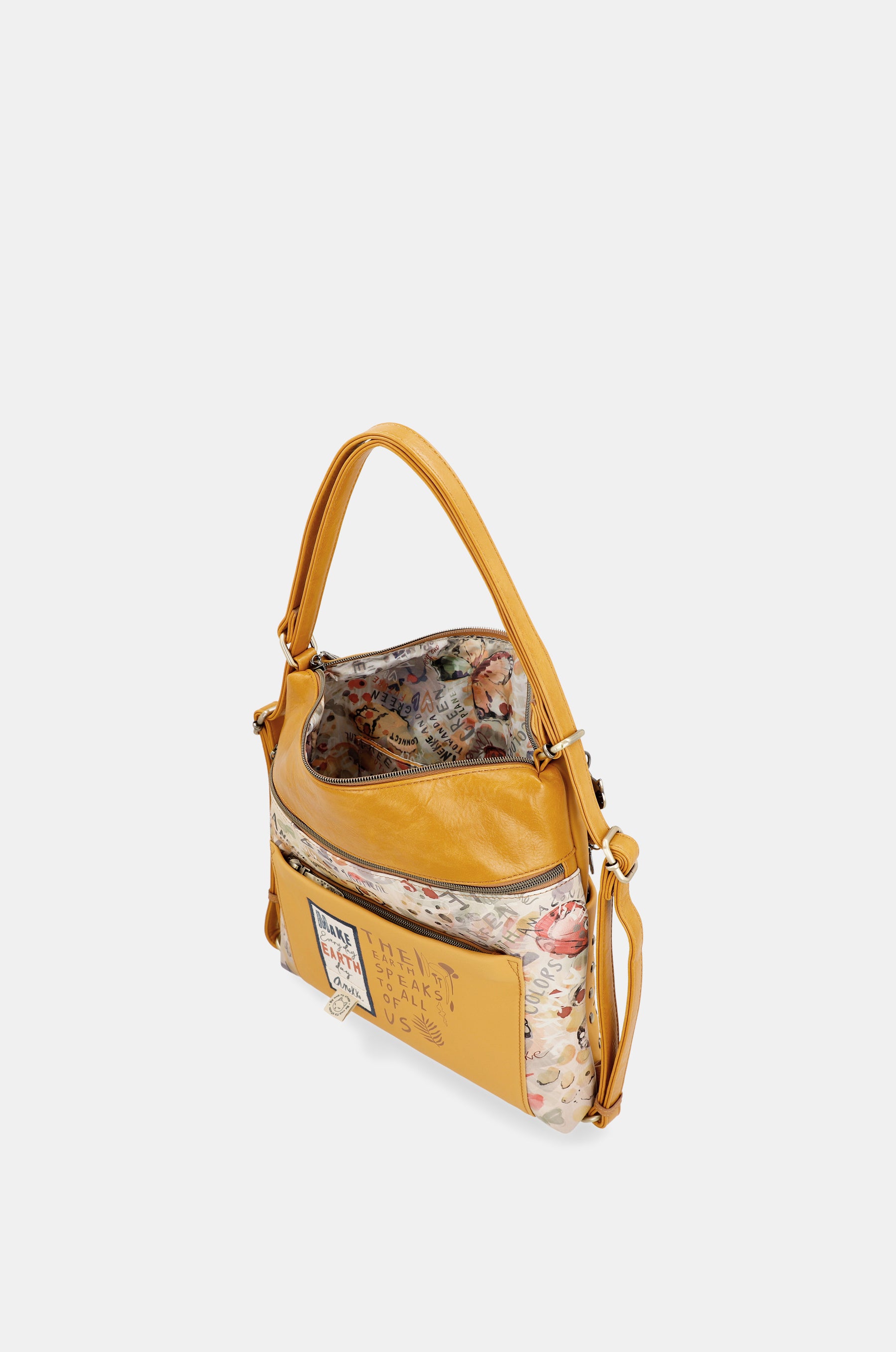 Bolso ocre convertible en mochila Nature Pachamama