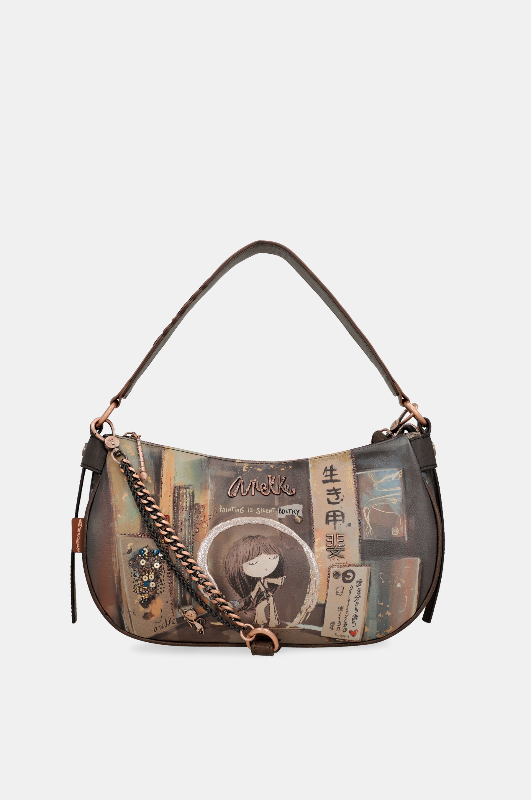 Bolso ovalado con cadena Shōen