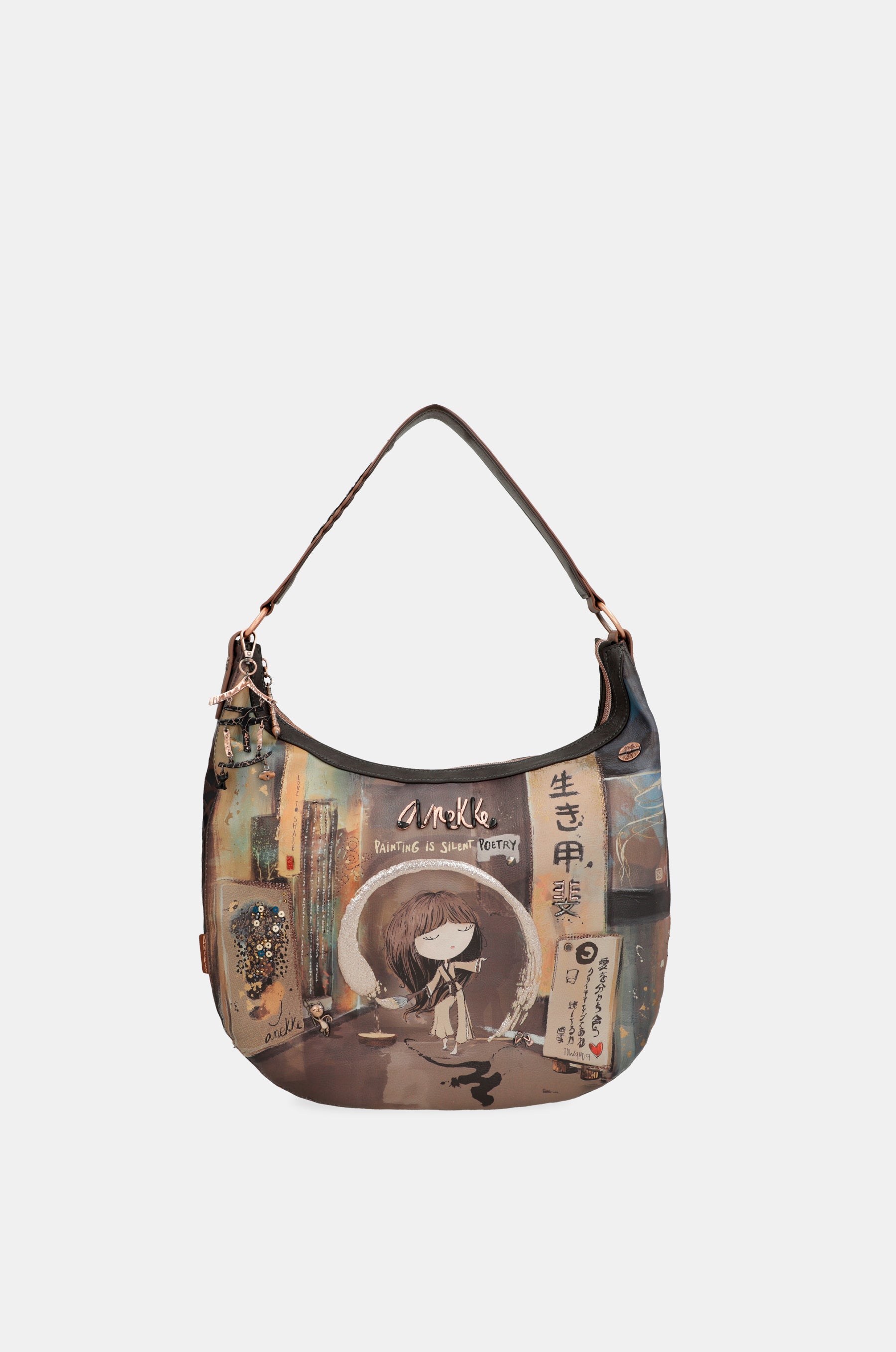 Bolso ovalado de hombro Shōen
