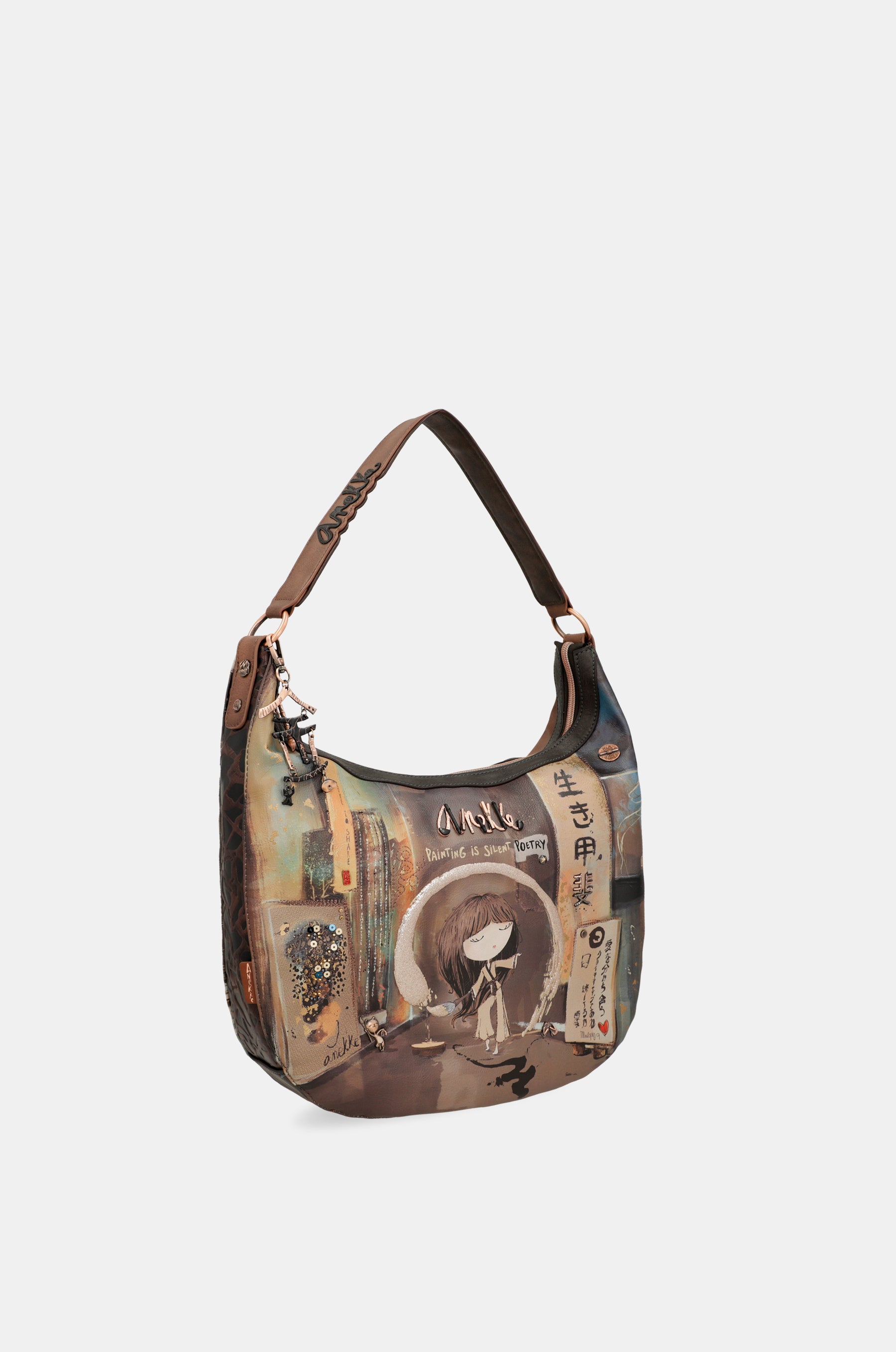 Bolso ovalado de hombro Shōen
