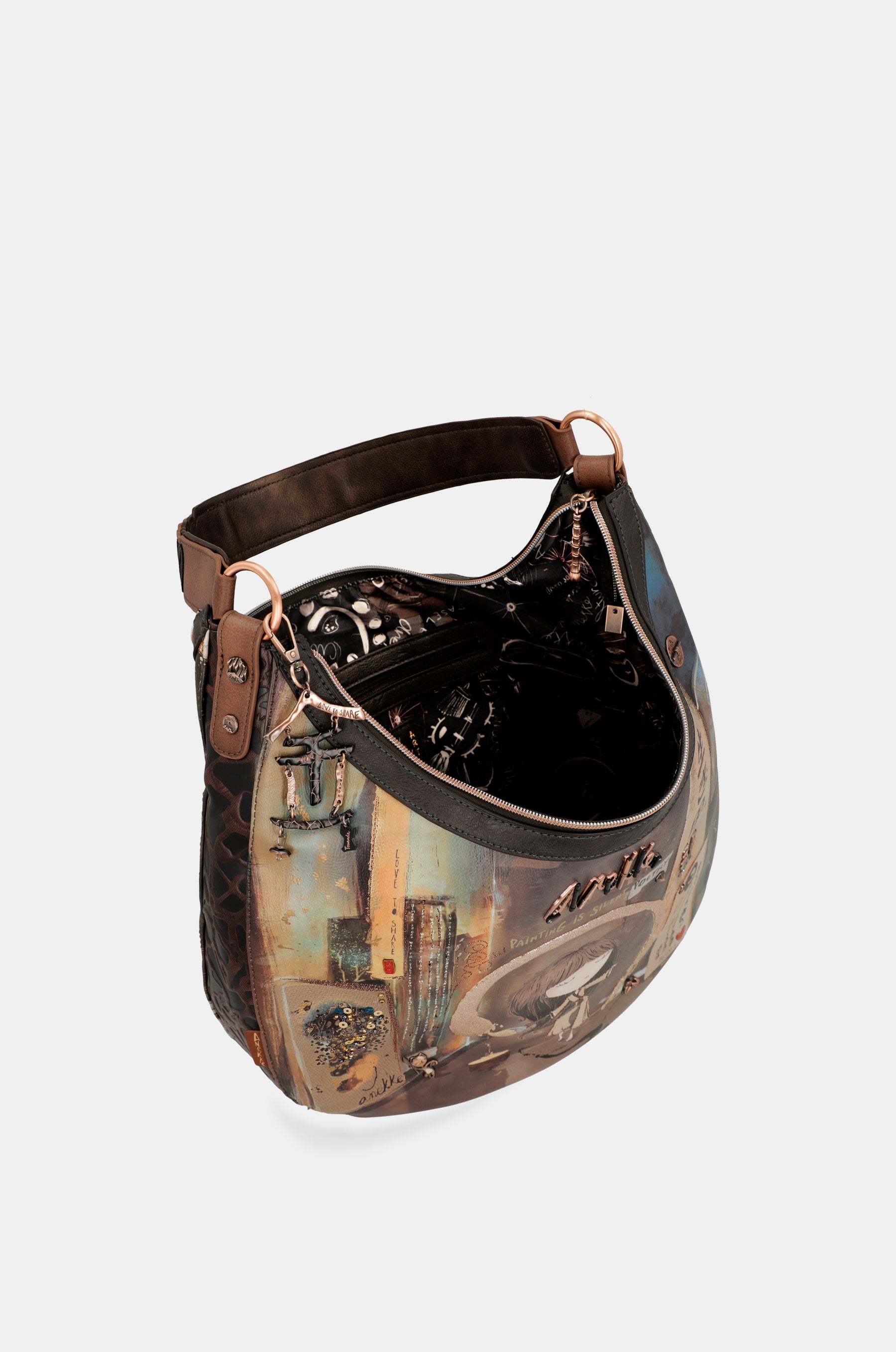 Bolso ovalado de hombro Shōen