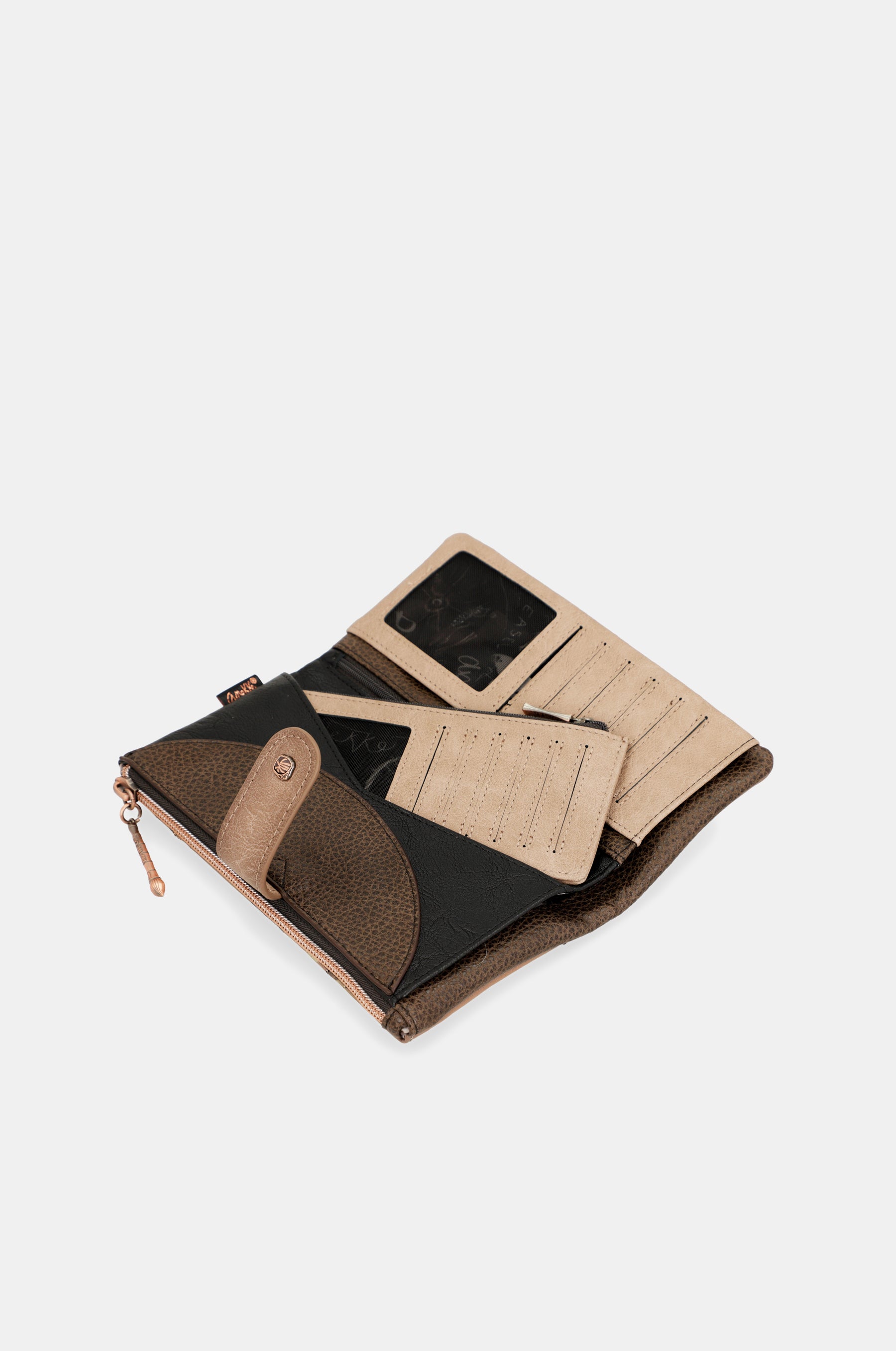 Billetero negro grande flexible RFID Shōen