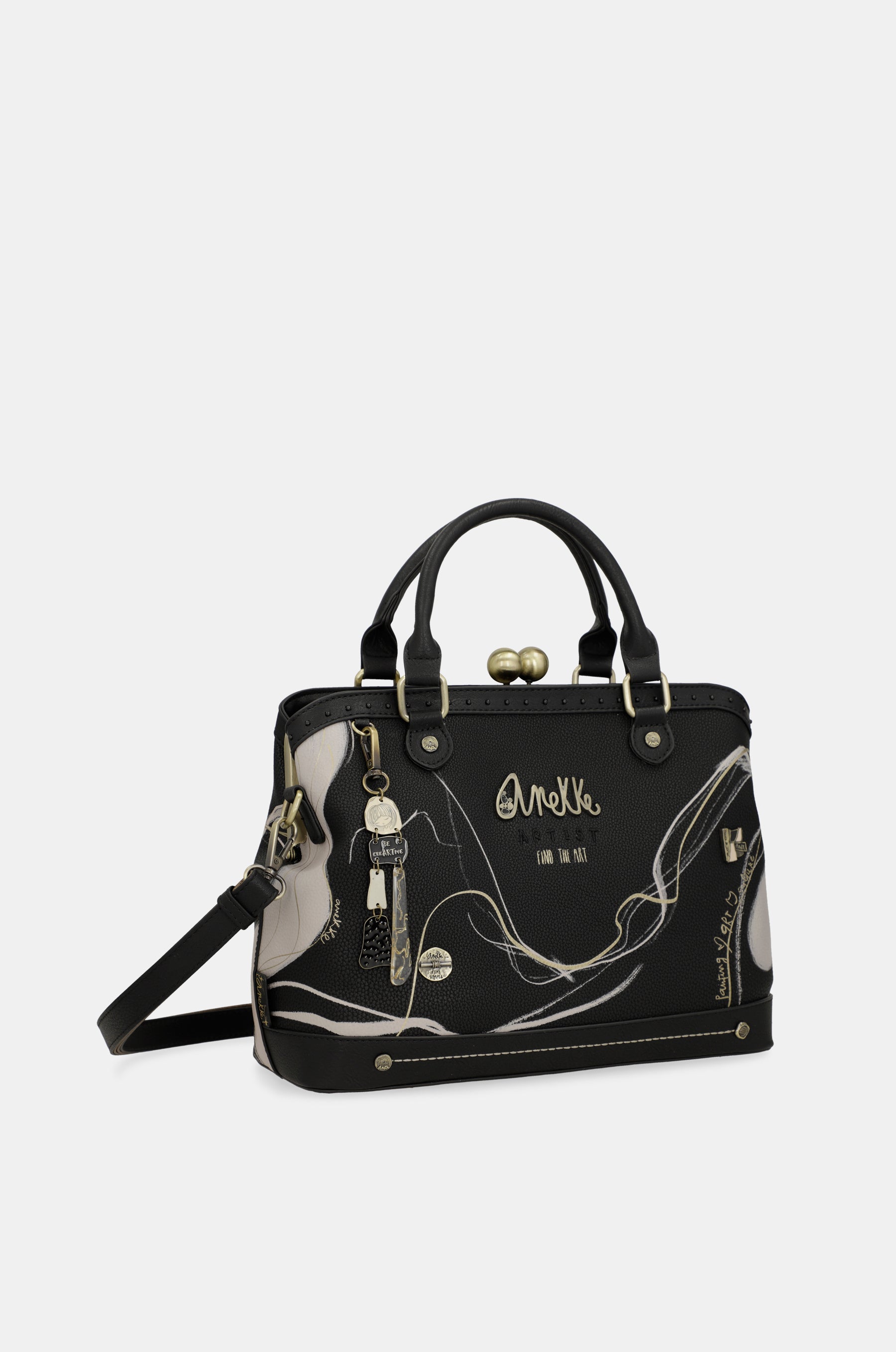 Bolso de boquilla negro Nature Shodō