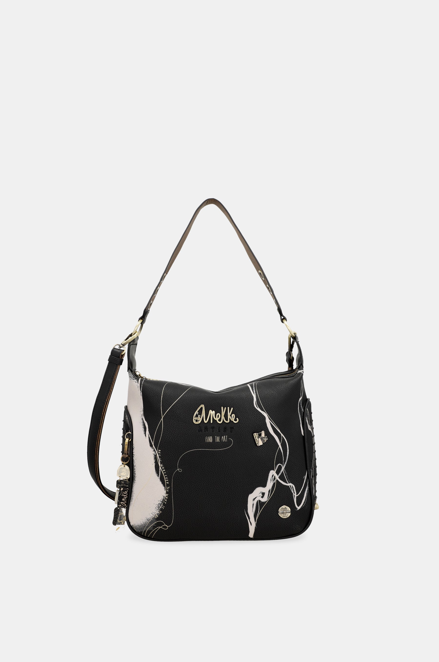 Bolso de hombro negro Nature Shodō