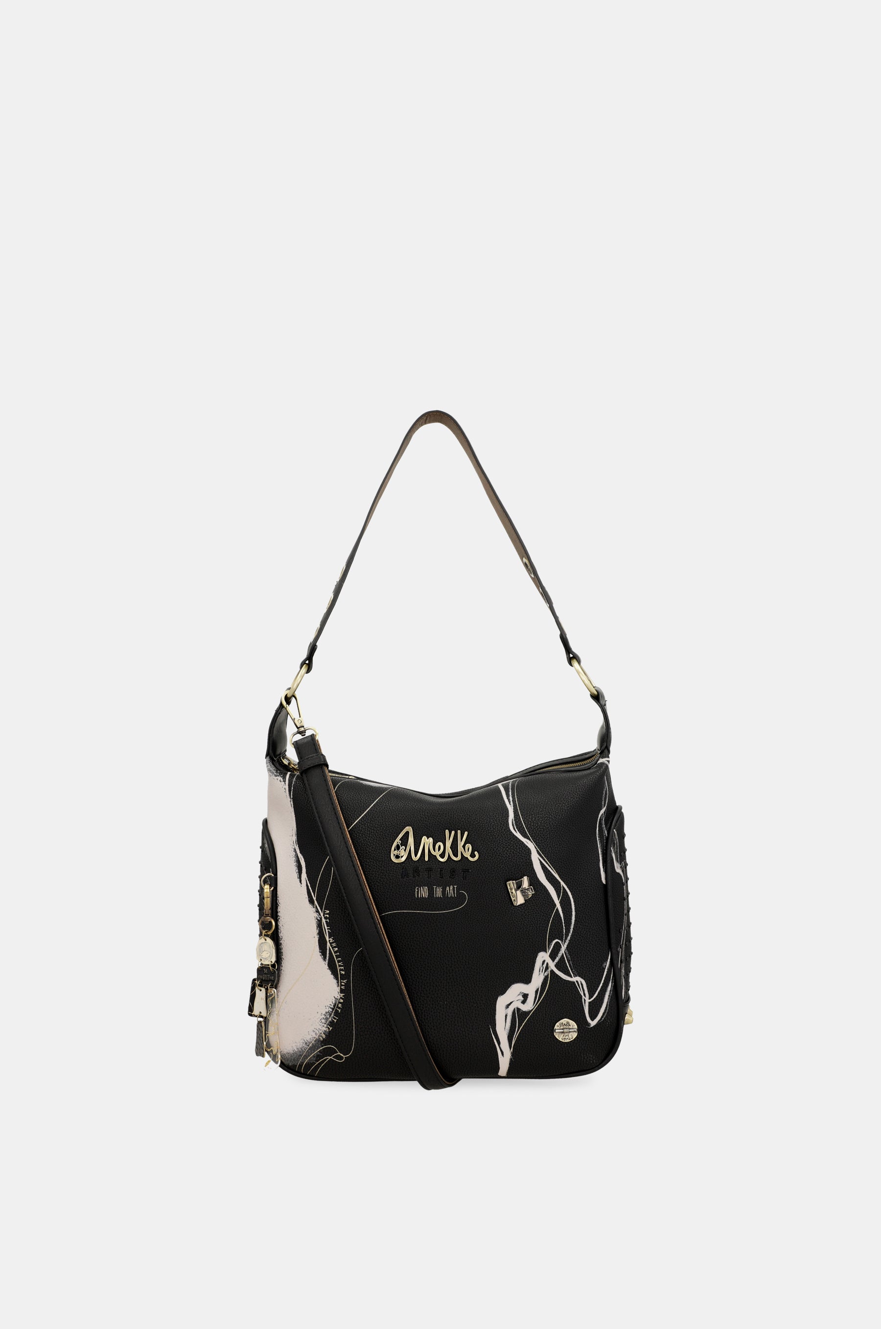 Bolso de hombro negro Nature Shodō