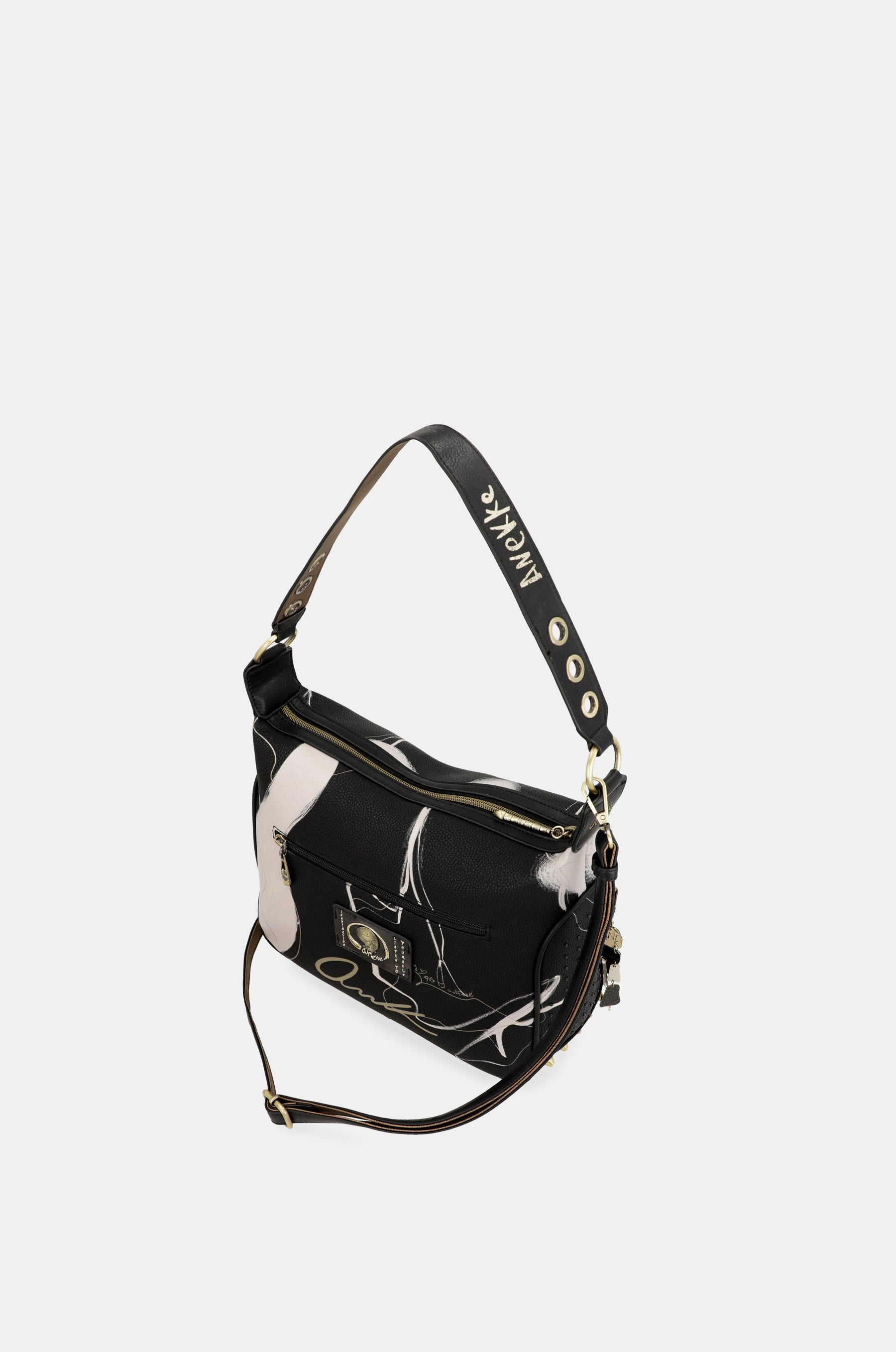 Bolso de hombro negro Nature Shodō