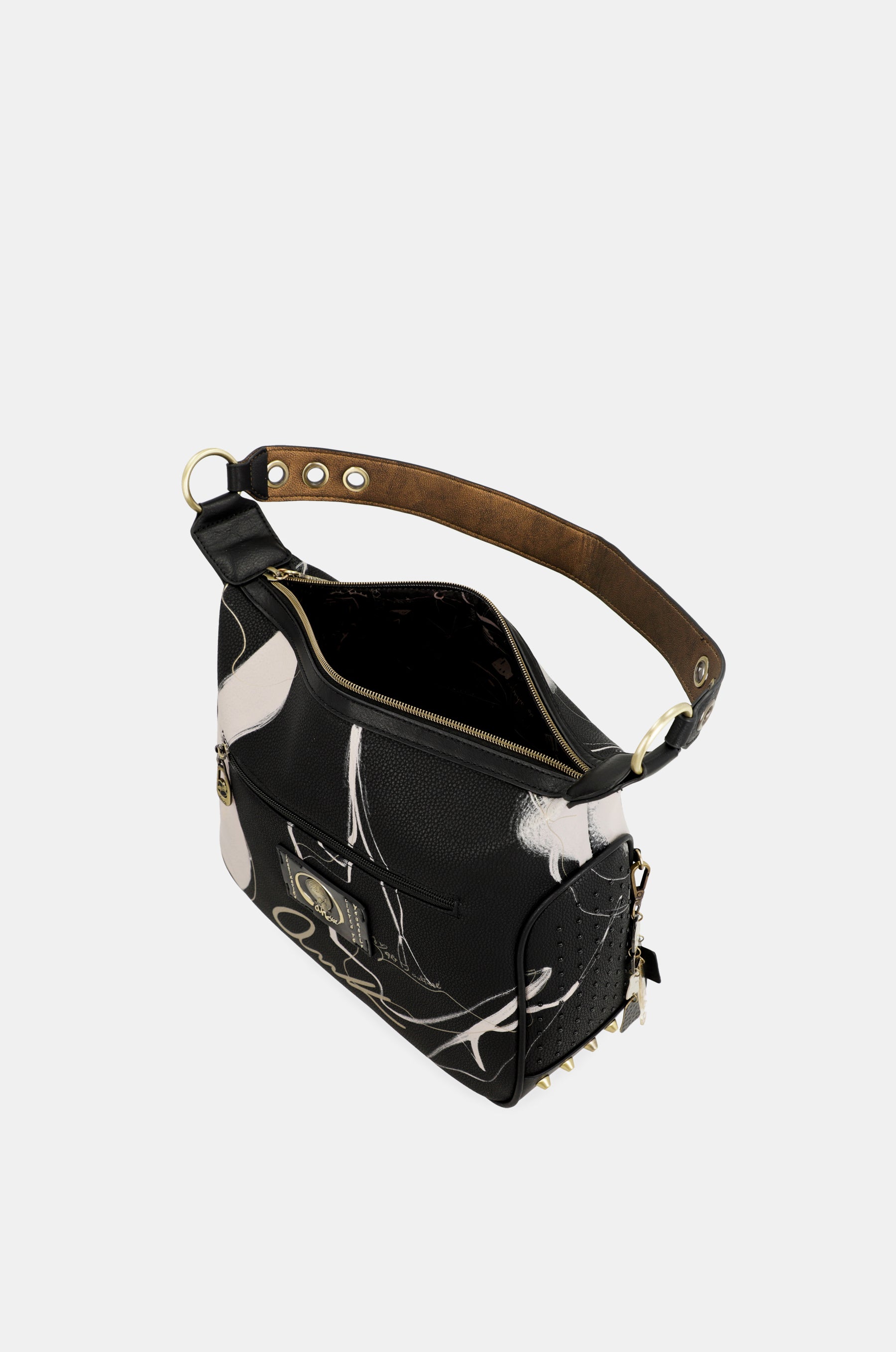 Bolso de hombro negro Nature Shodō