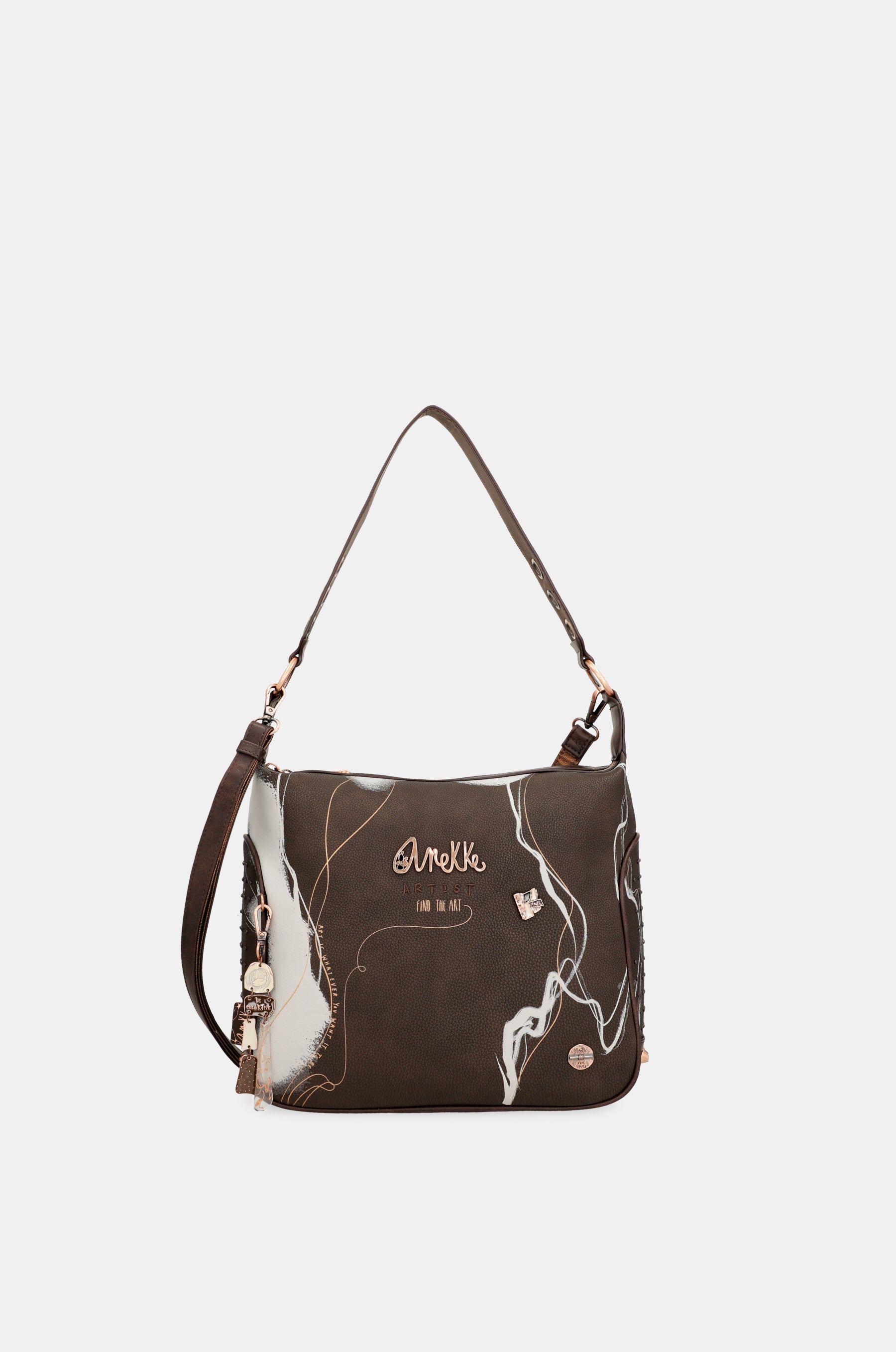 Bolso de hombro marrón Nature Shodō