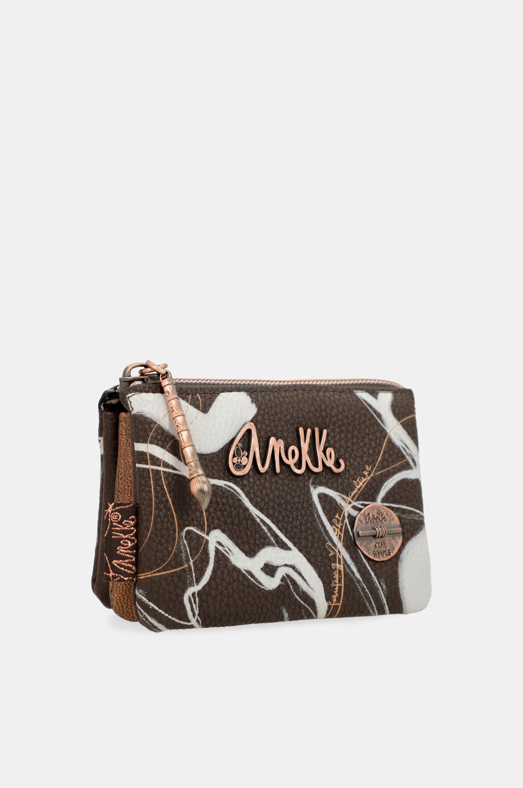 Monedero 3 compartimentos marrón Nature Shodō