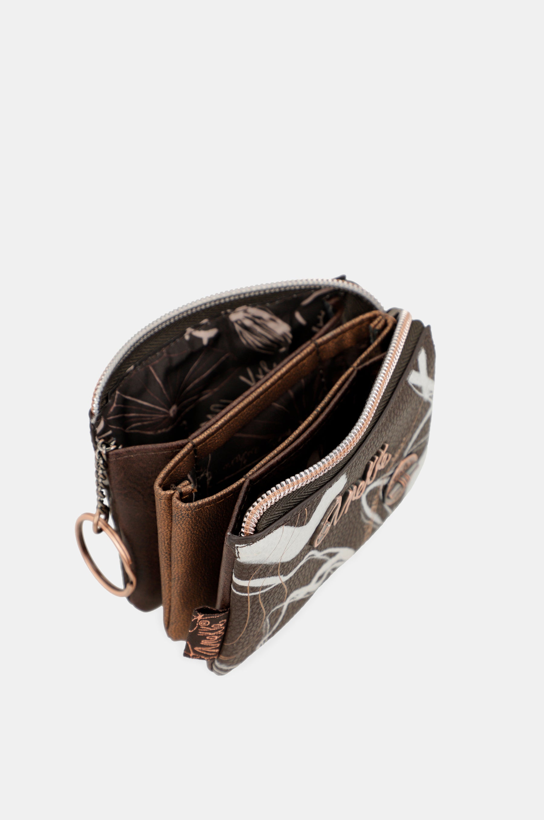 Monedero 3 compartimentos marrón Nature Shodō