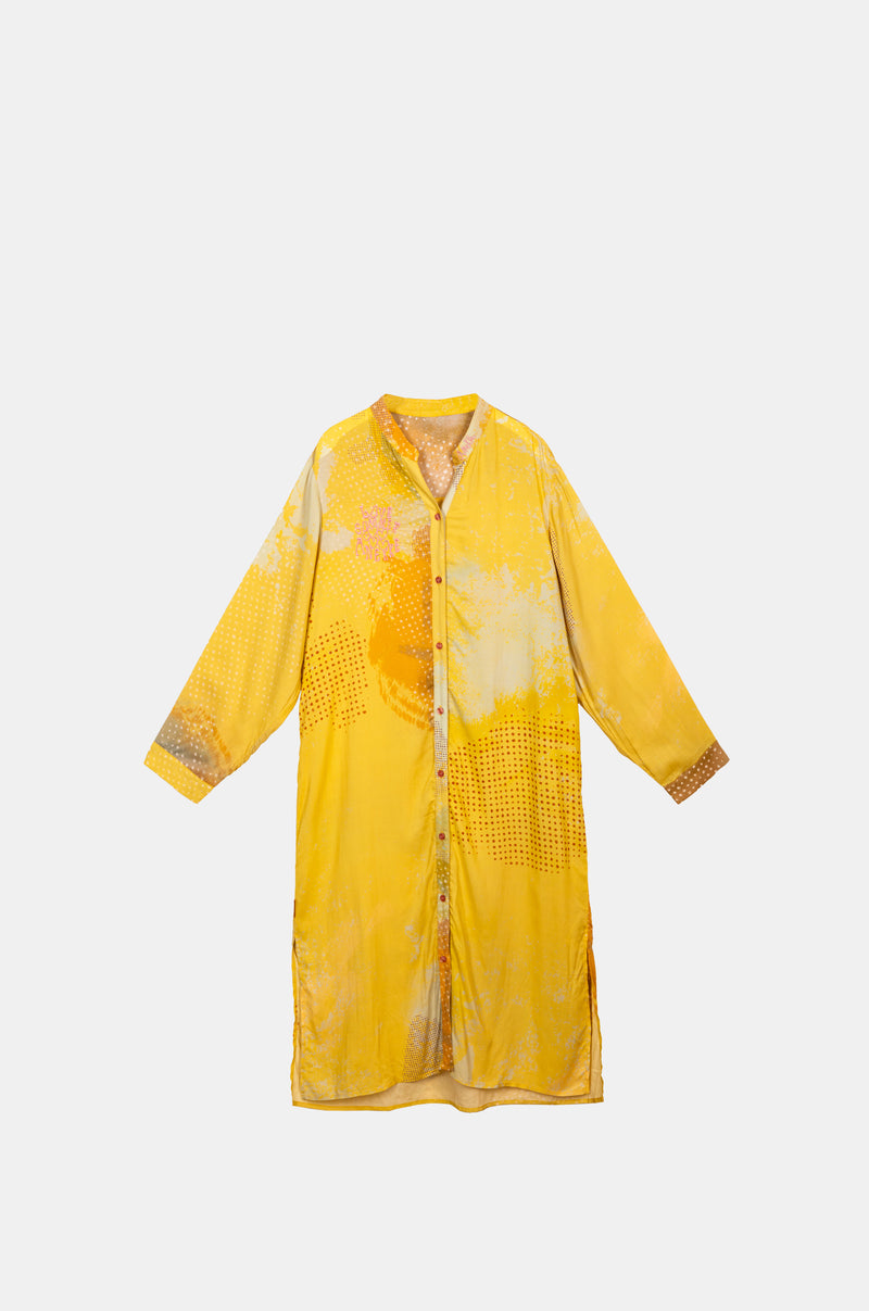 Vestido camisero amarillo