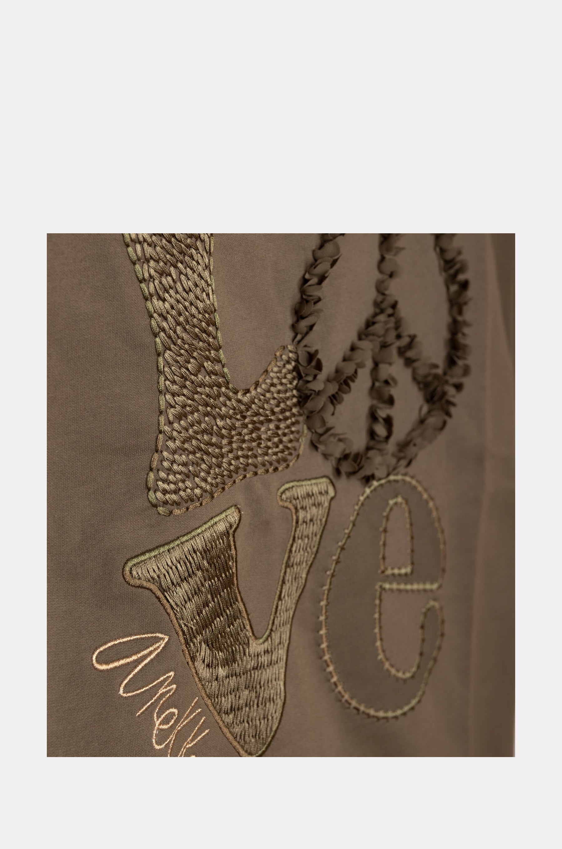Sudadera verde sin mangas Peace & Love