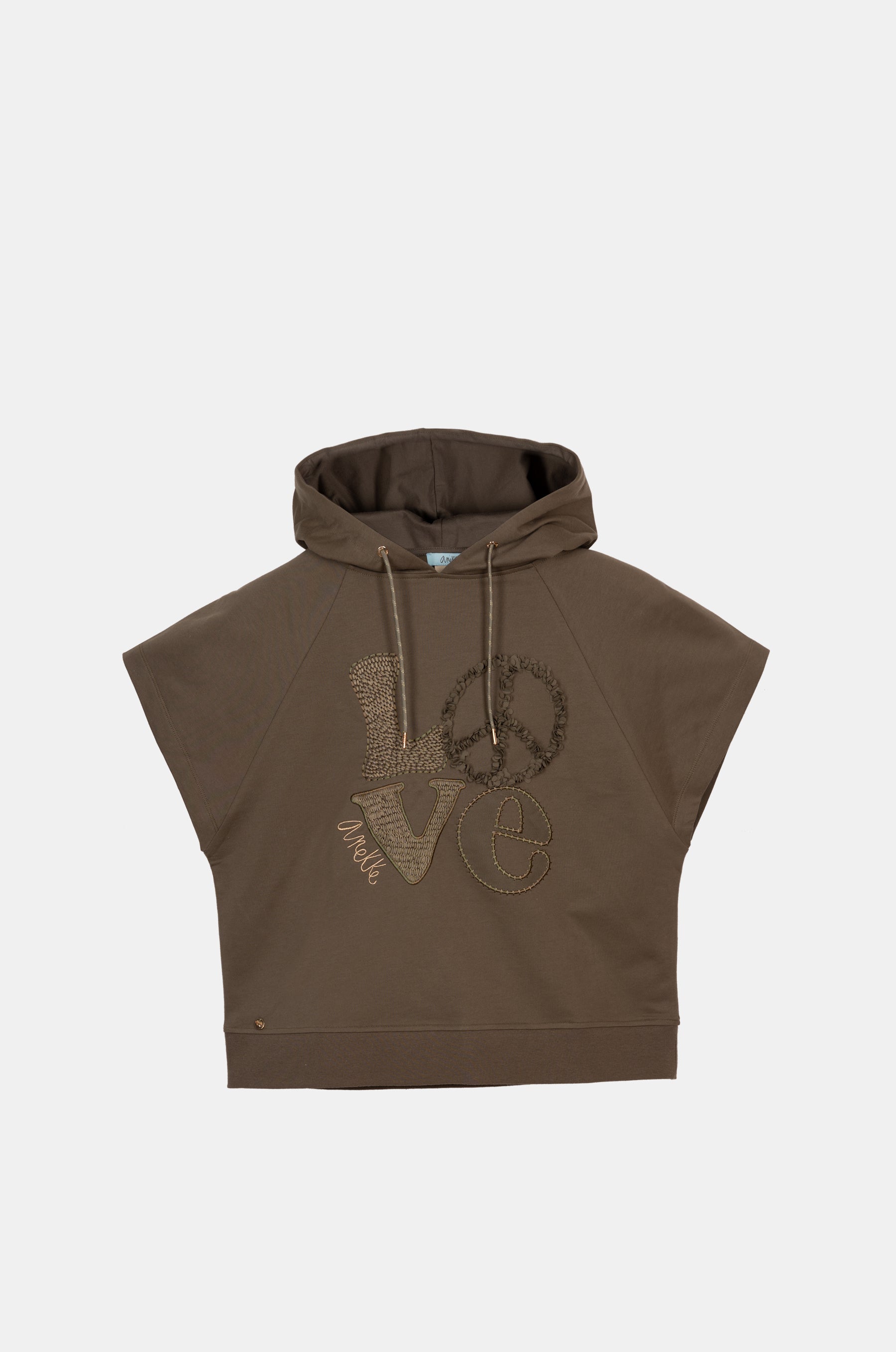 Sudadera verde sin mangas Peace & Love