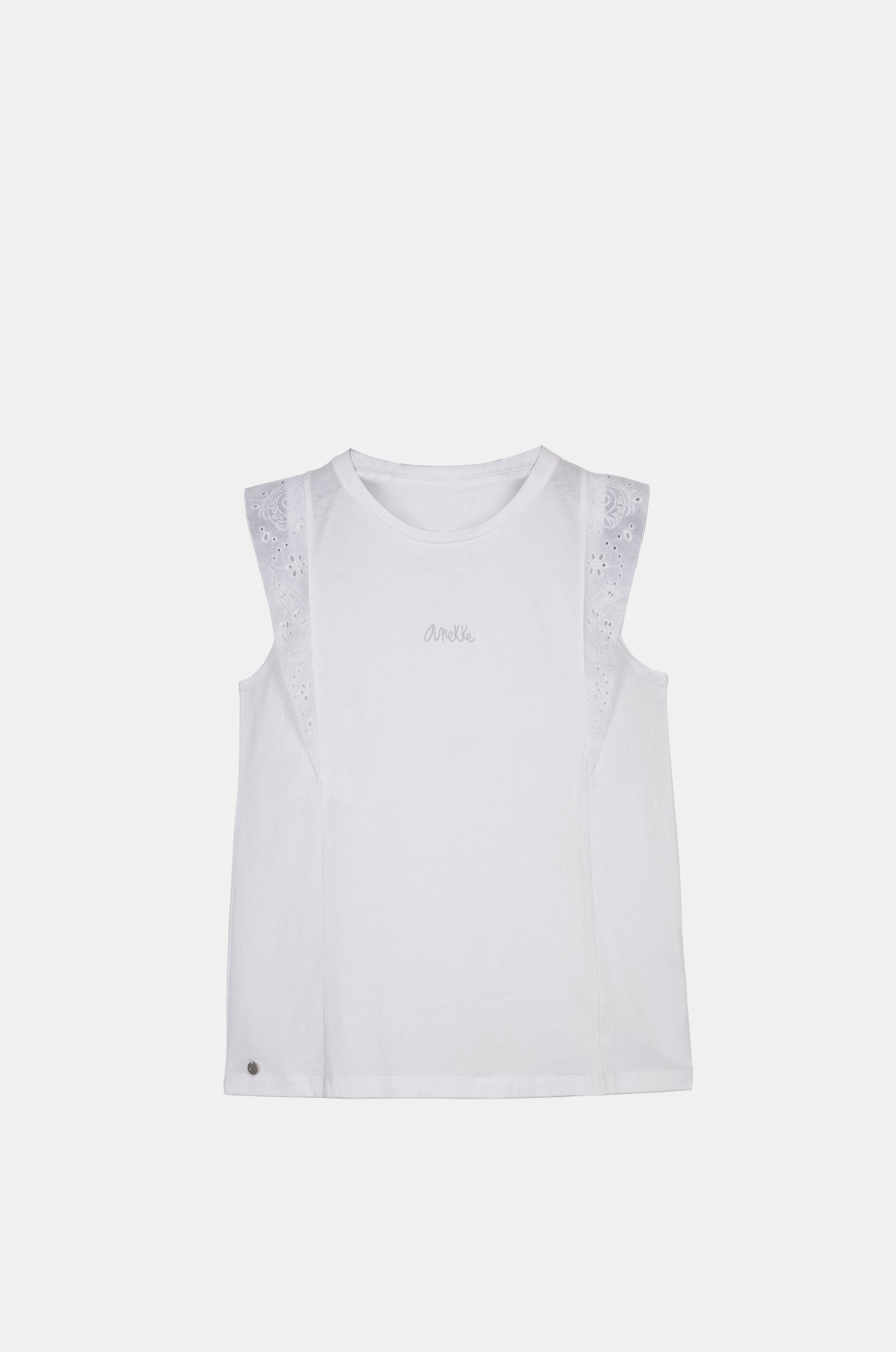 Camiseta sin mangas blanca Anekke