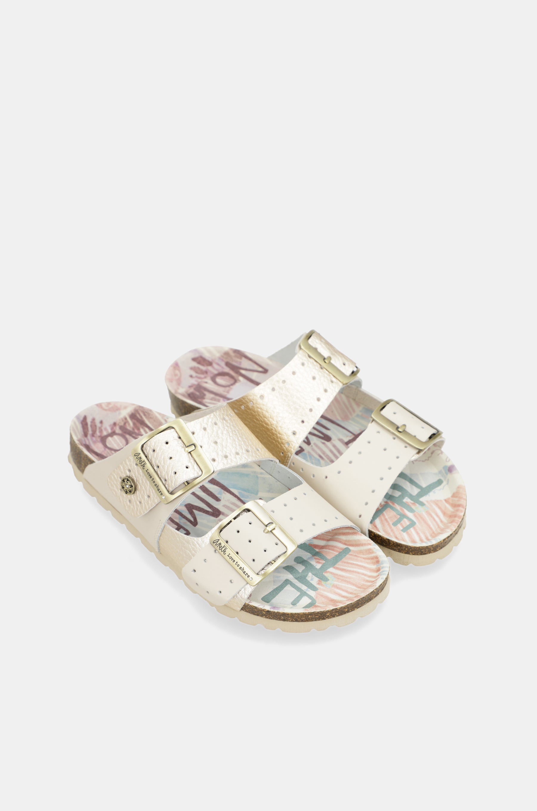 Sandalias bio de mujer dorado