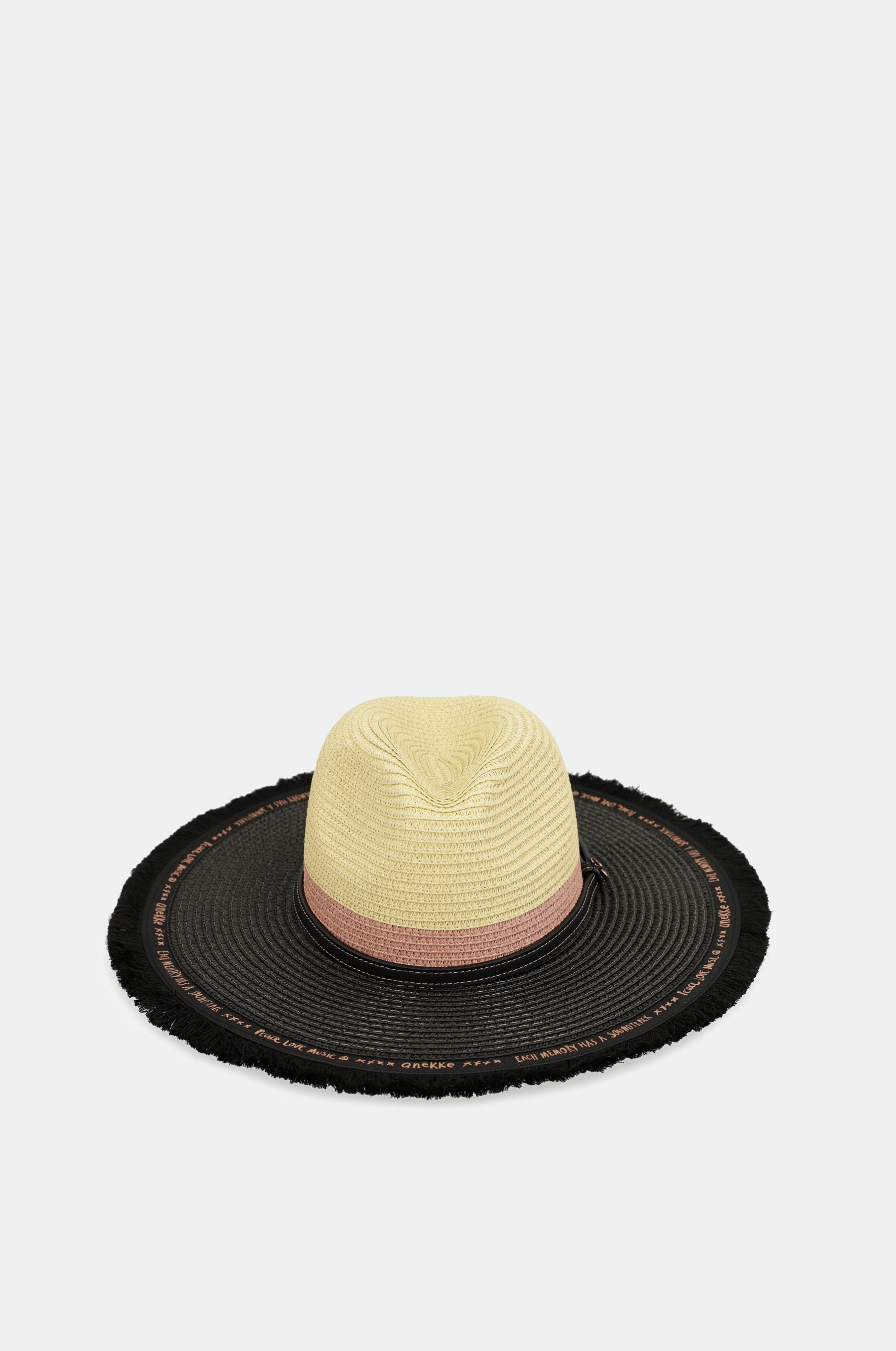 Sombrero rafia combinado