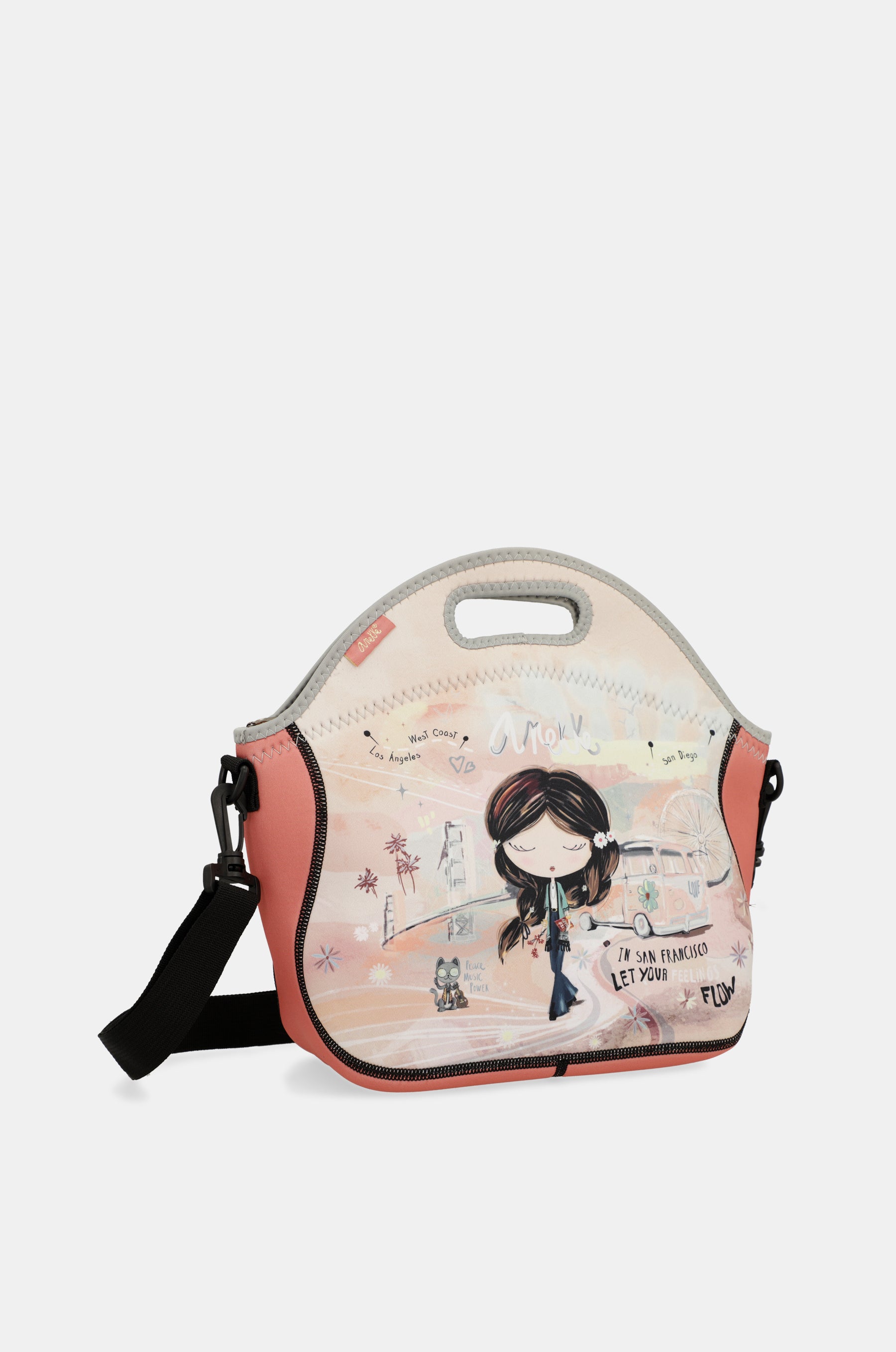 Bolsa porta alimentos neopreno Peace & Love