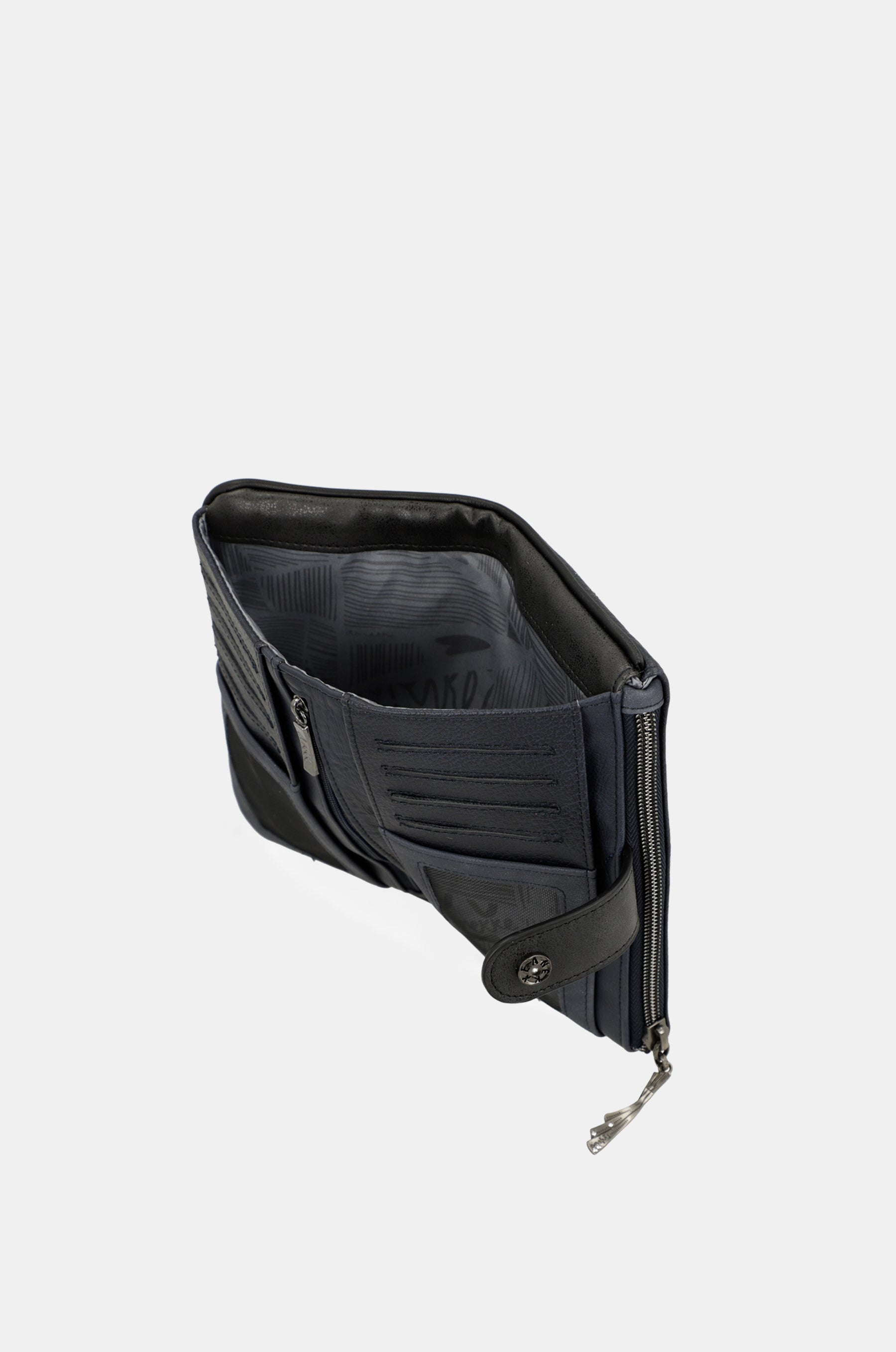 Billetero RFID flexible azul marino Studio