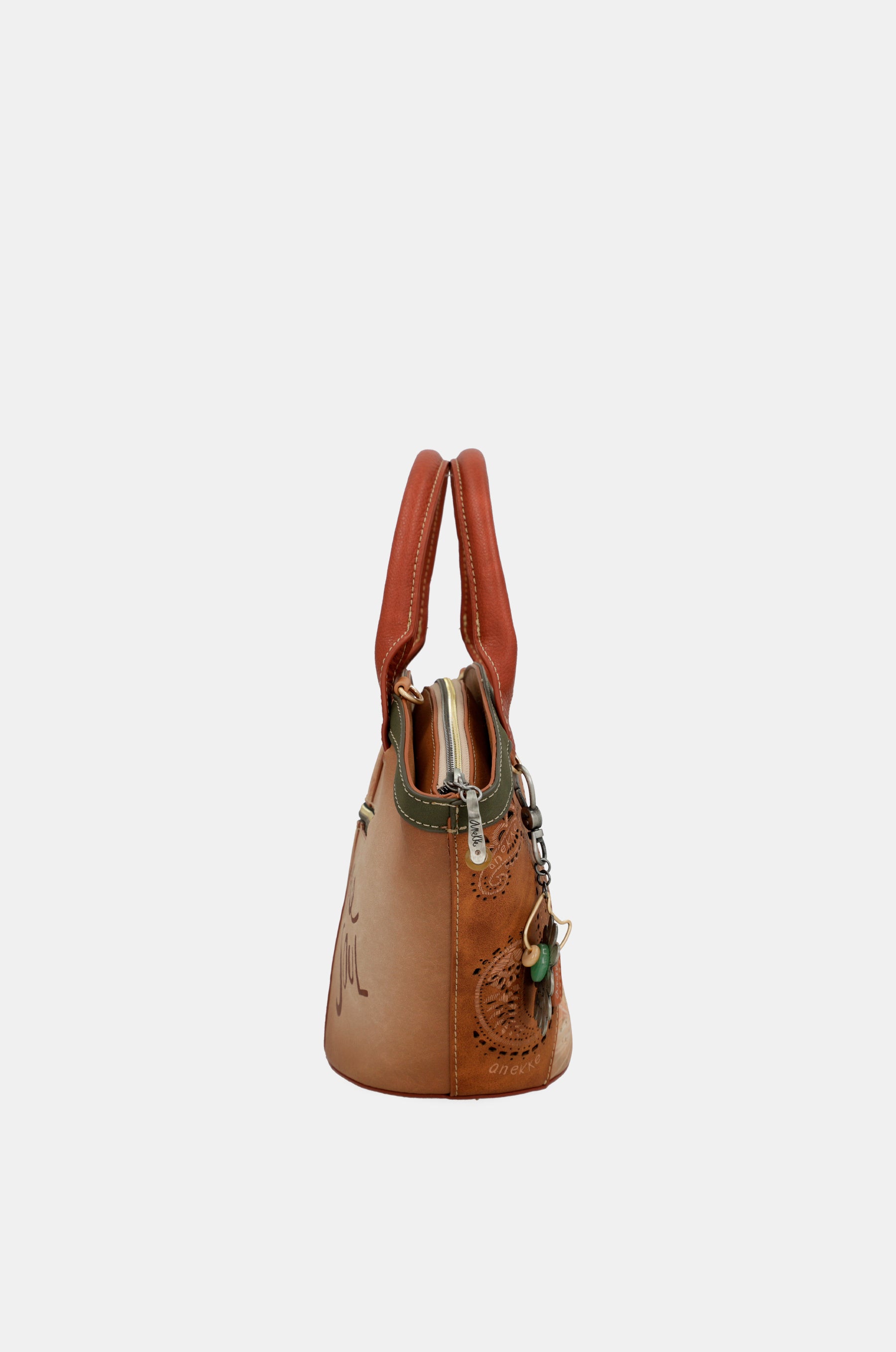 Bolso cesta Peace & Love Camel