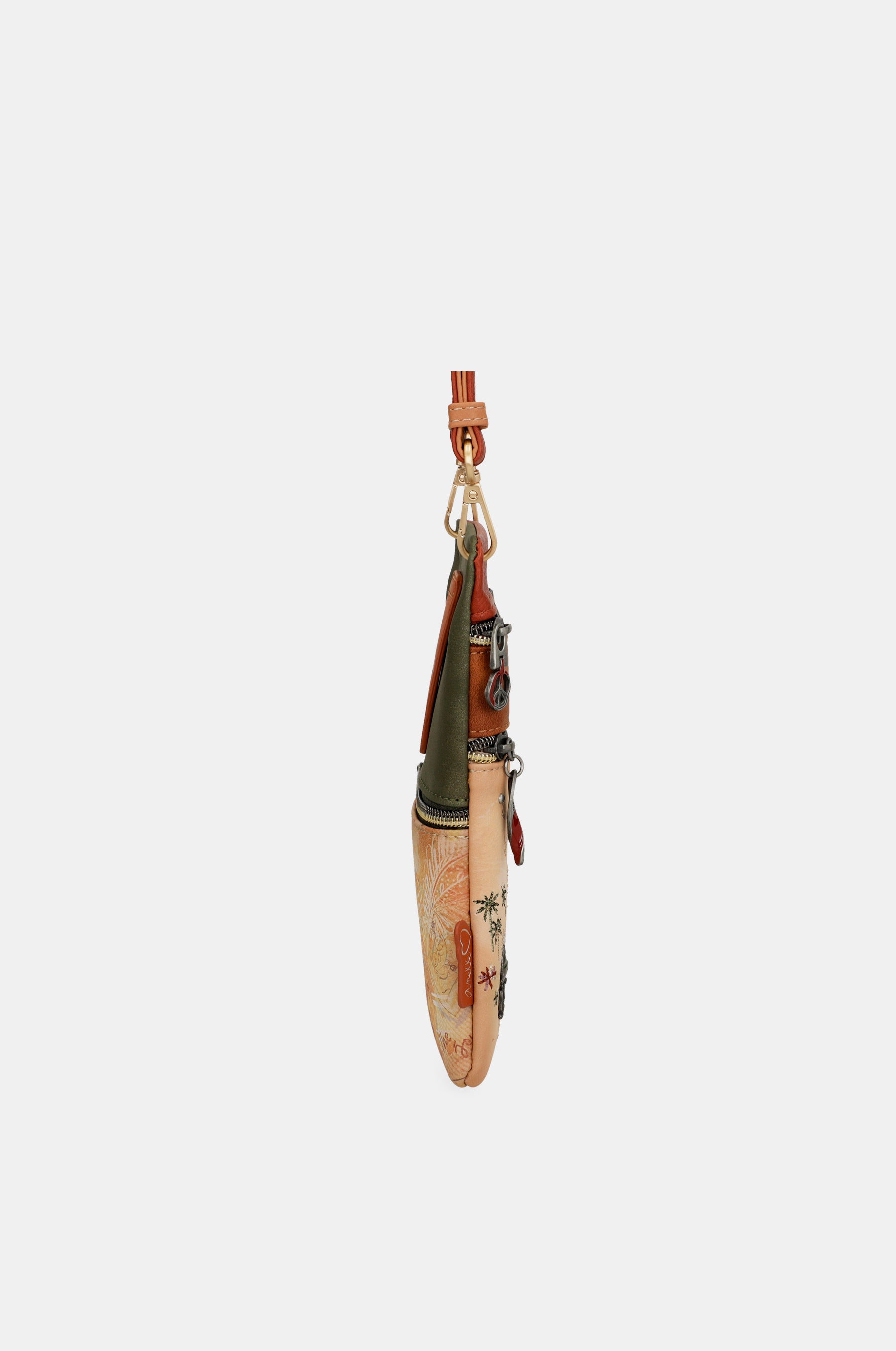 Mini bandolera Peace & Love Camel
