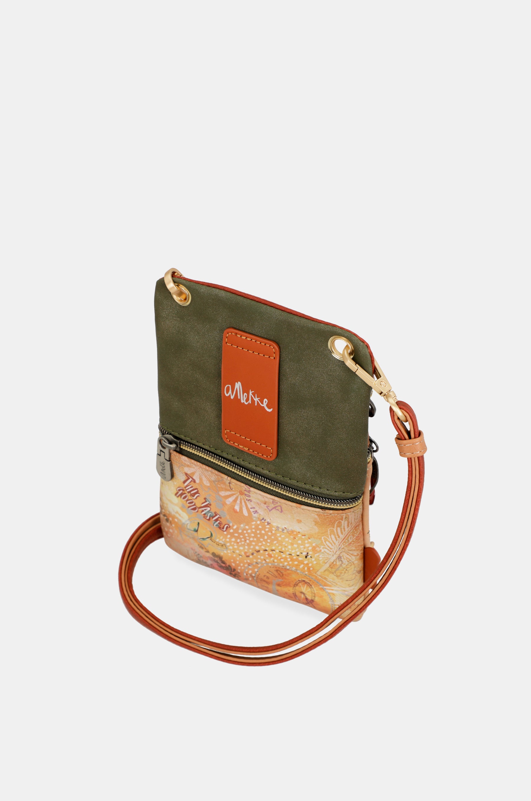 Mini bandolera Peace & Love Camel