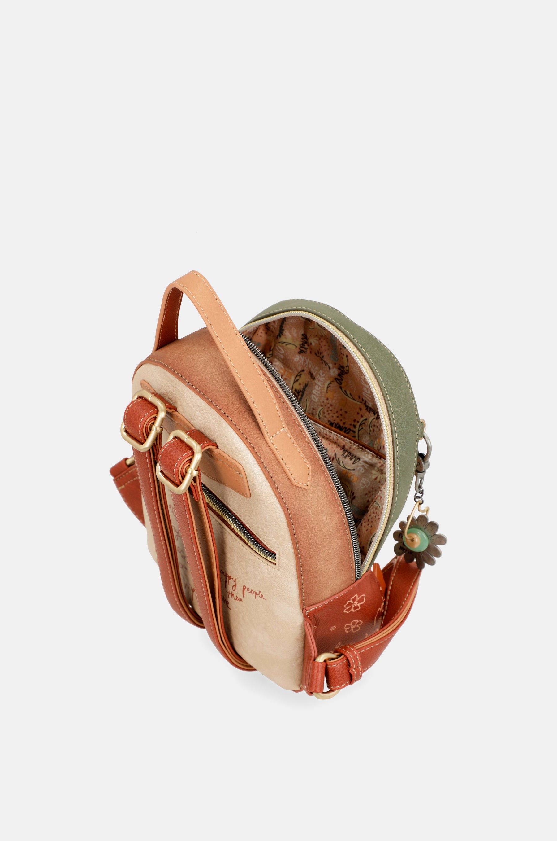Mochila pequeña Peace & Love Camel