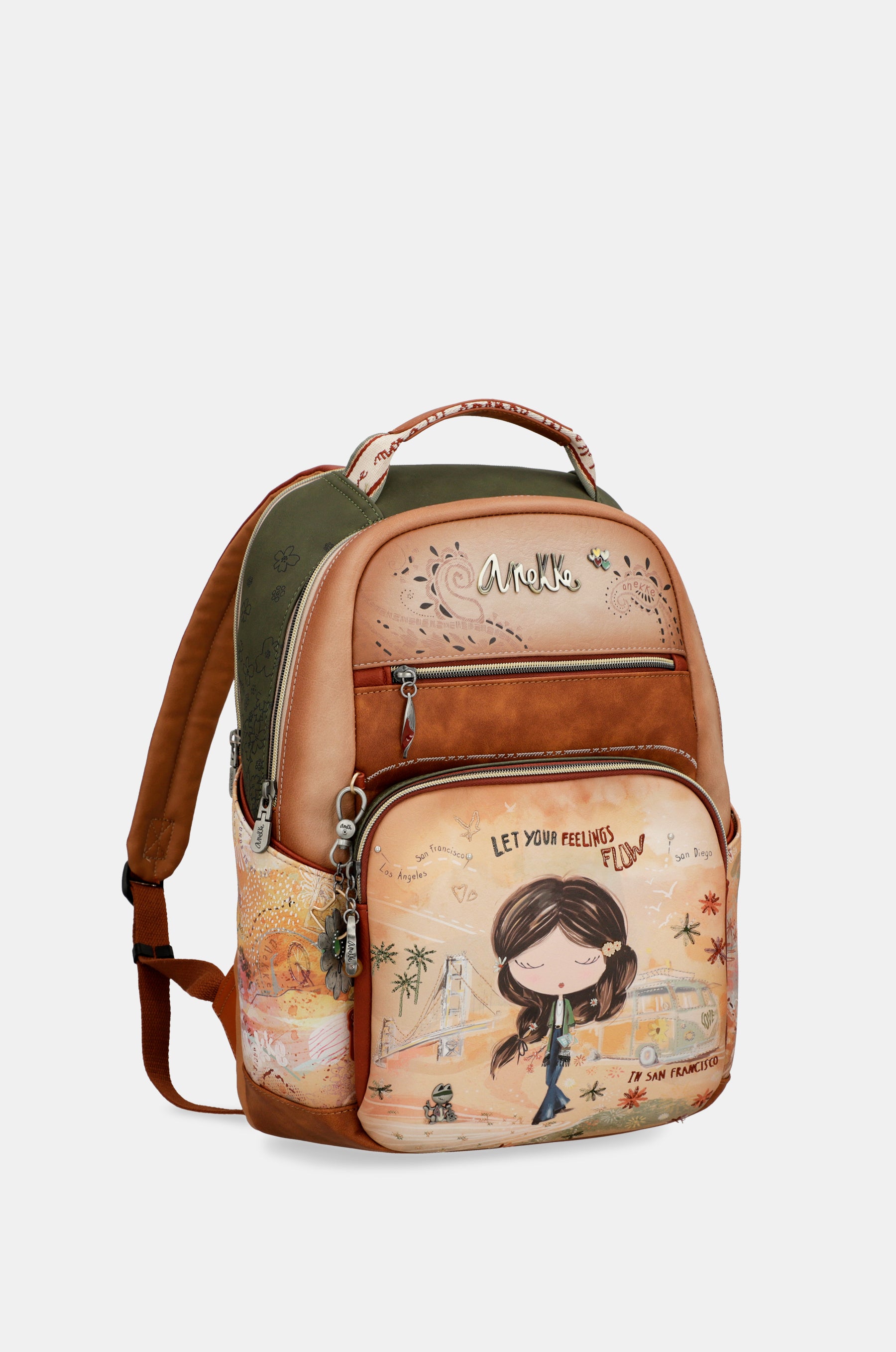 Mochila escolar Peace & Love Camel