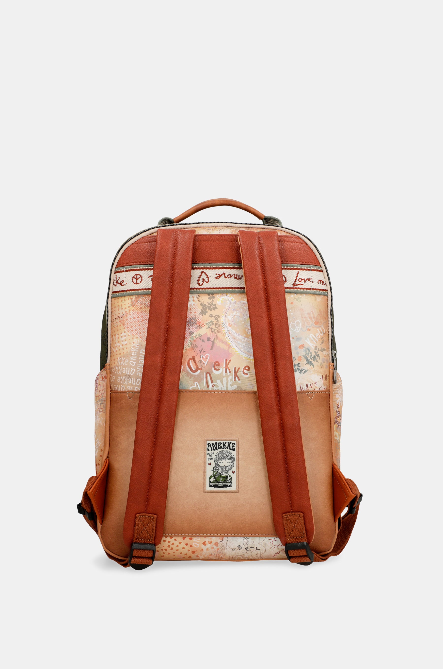 Mochila escolar Peace & Love Camel