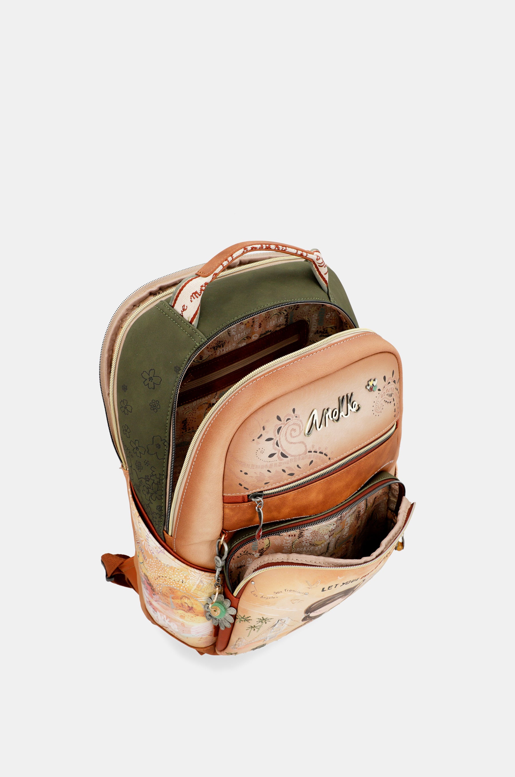 Mochila escolar Peace & Love Camel