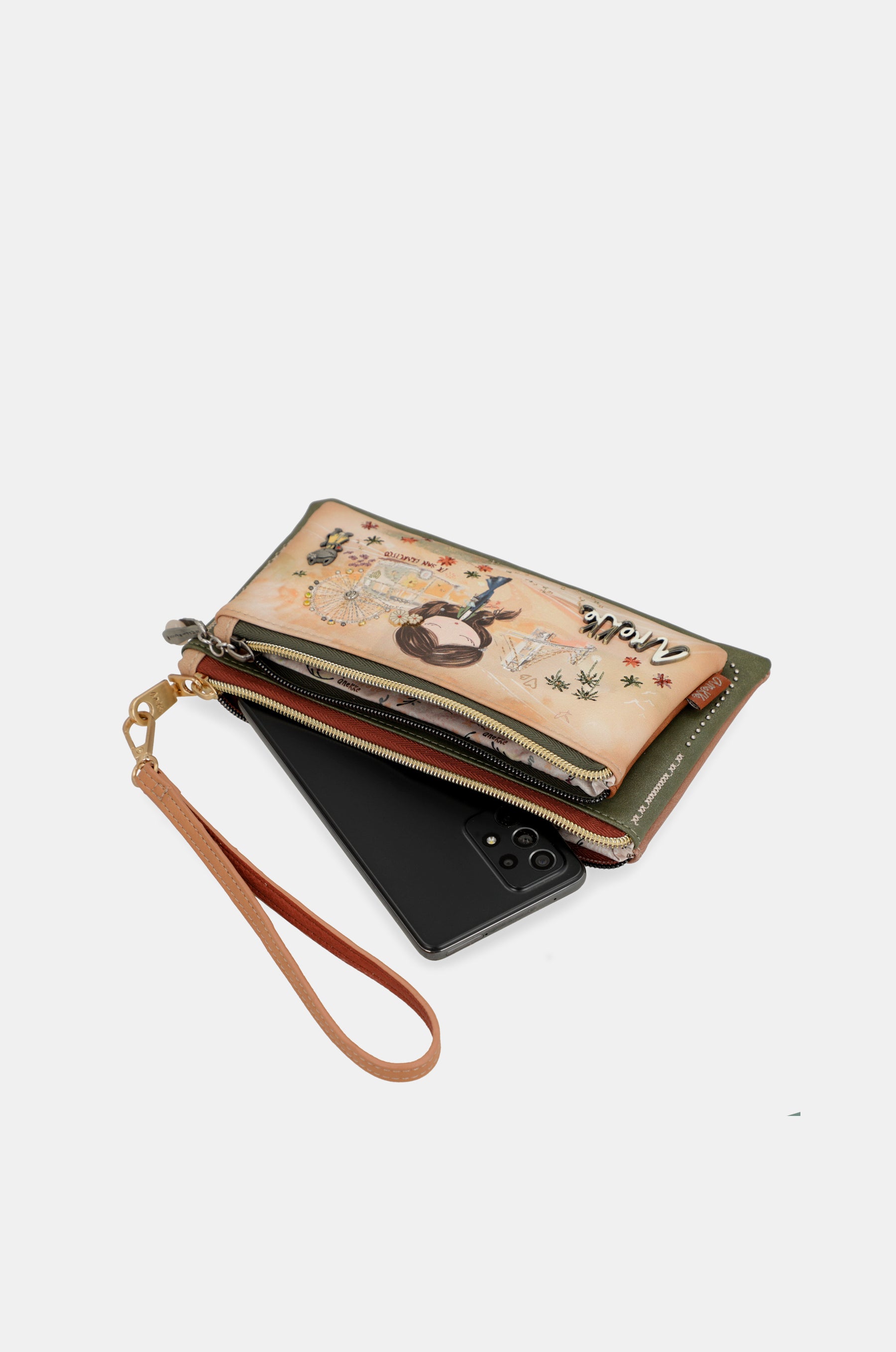 Billetero RFID Peace & Love camel