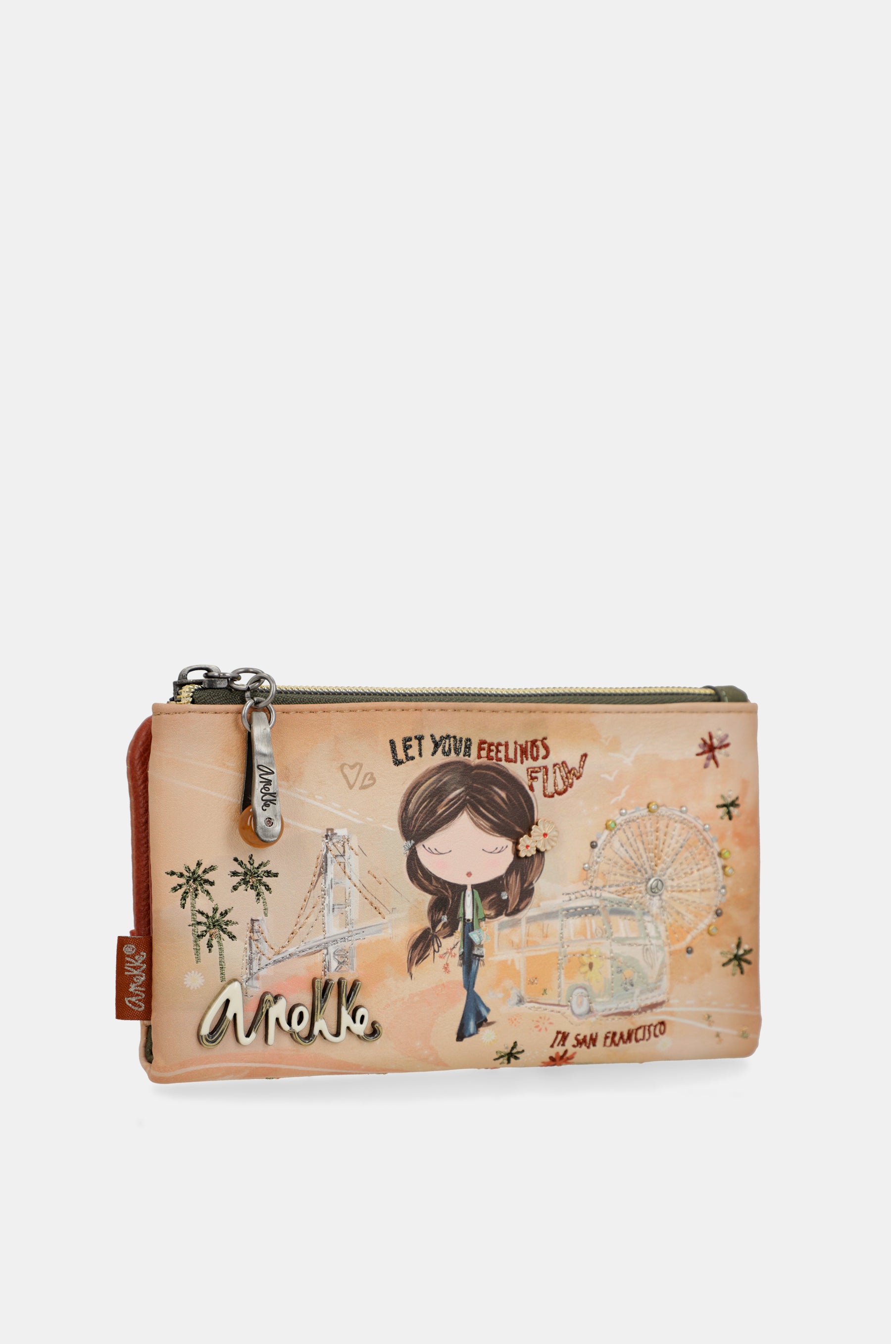 Billetero RFID flexible Peace & Love Camel