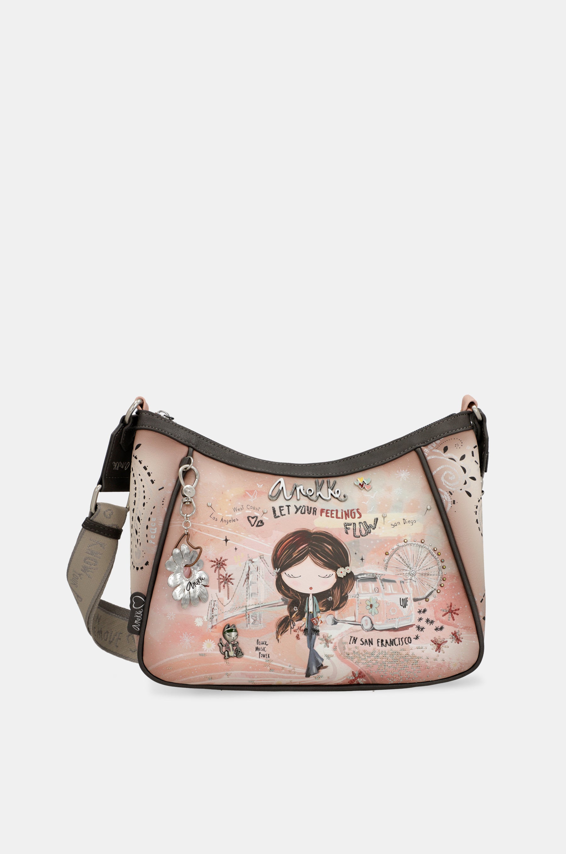 Bandolera Peace & Love rosa