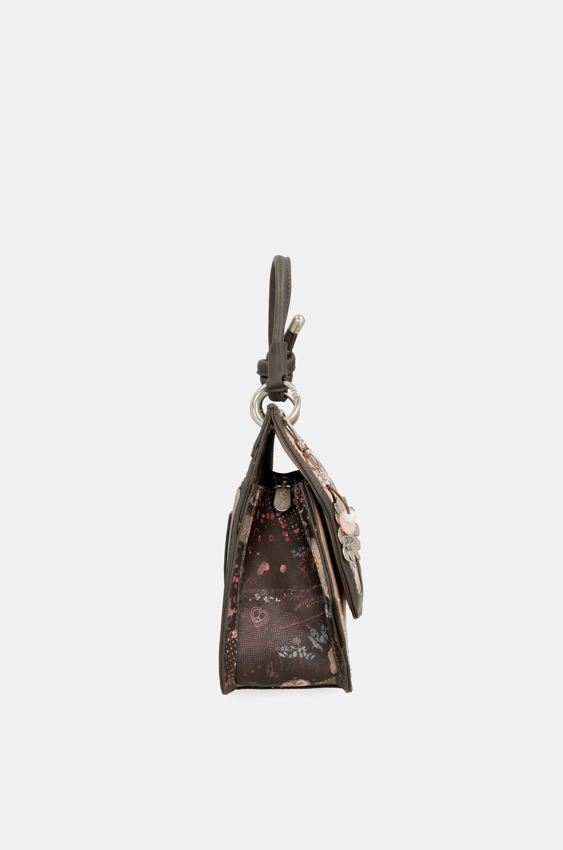 Bolso de solapa Peace & Love rosa