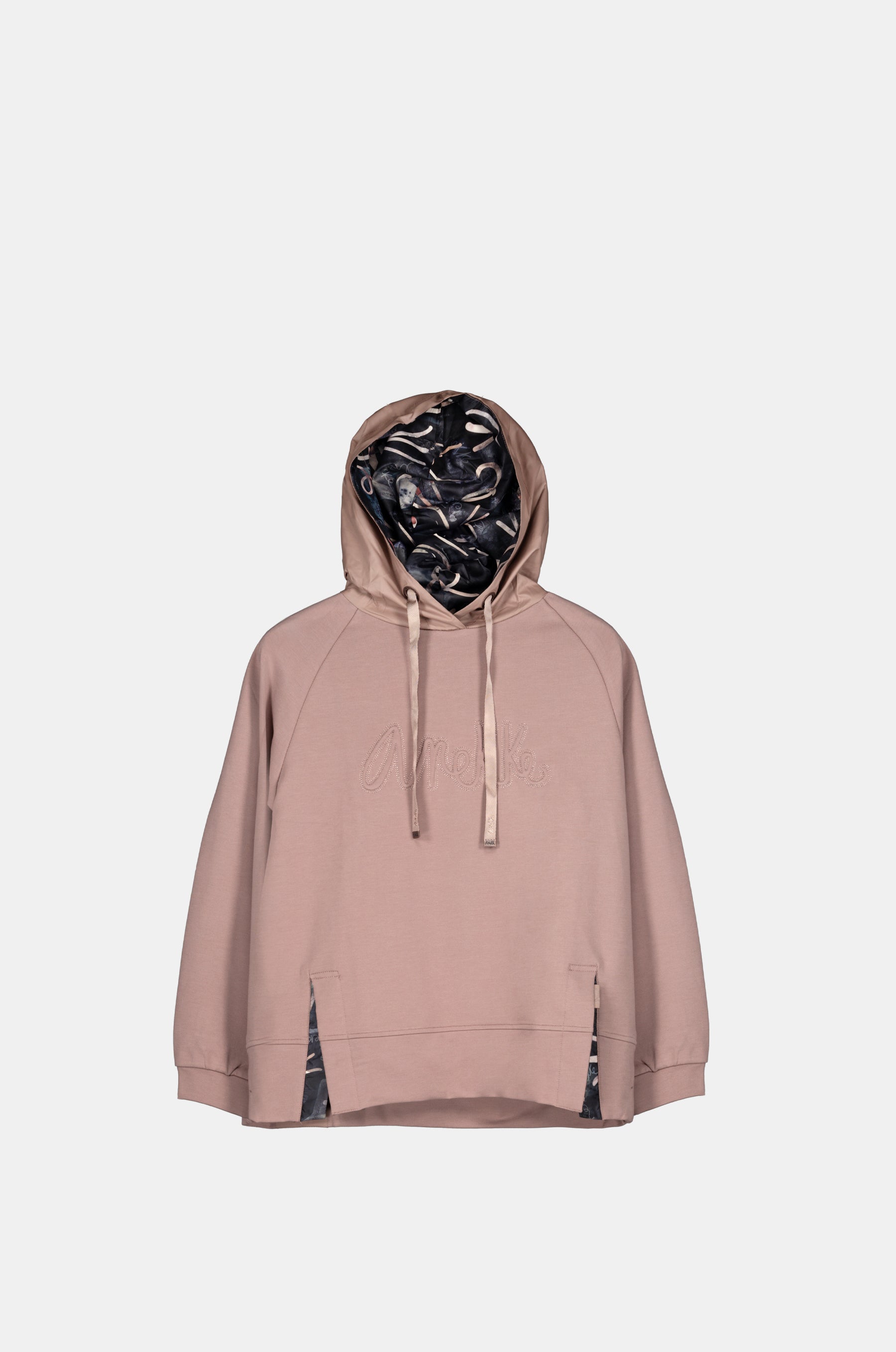 Sudadera beige con capucha