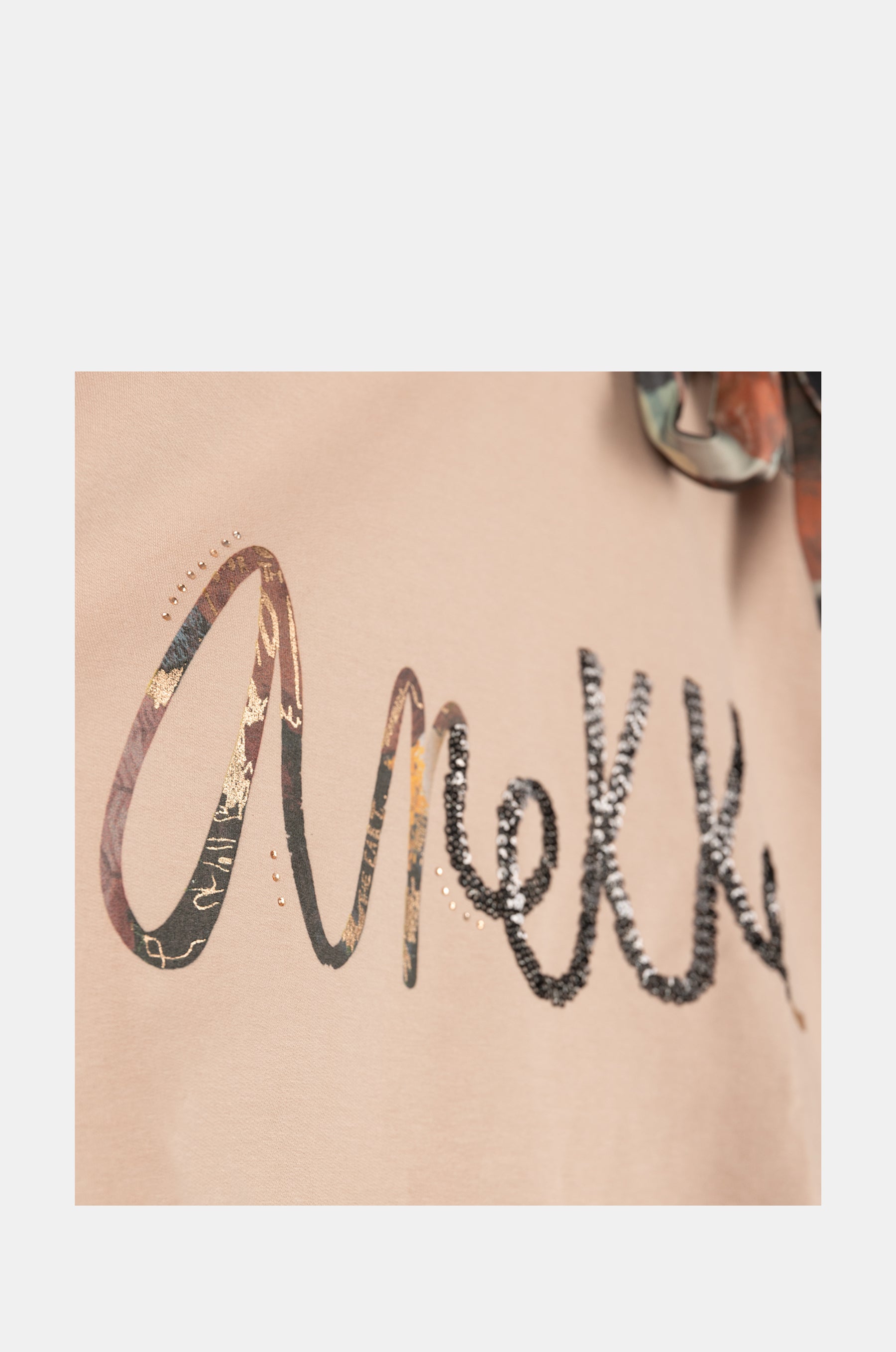 Sudadera beige cut out