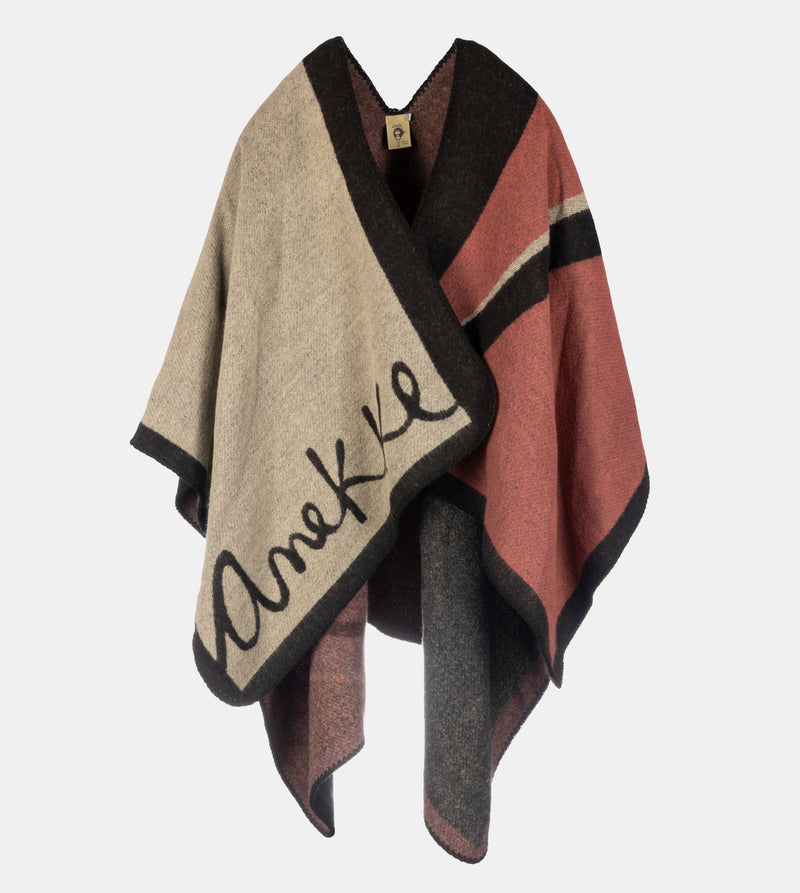 Poncho estampado claro