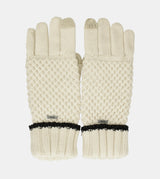 Guantes de punto beige