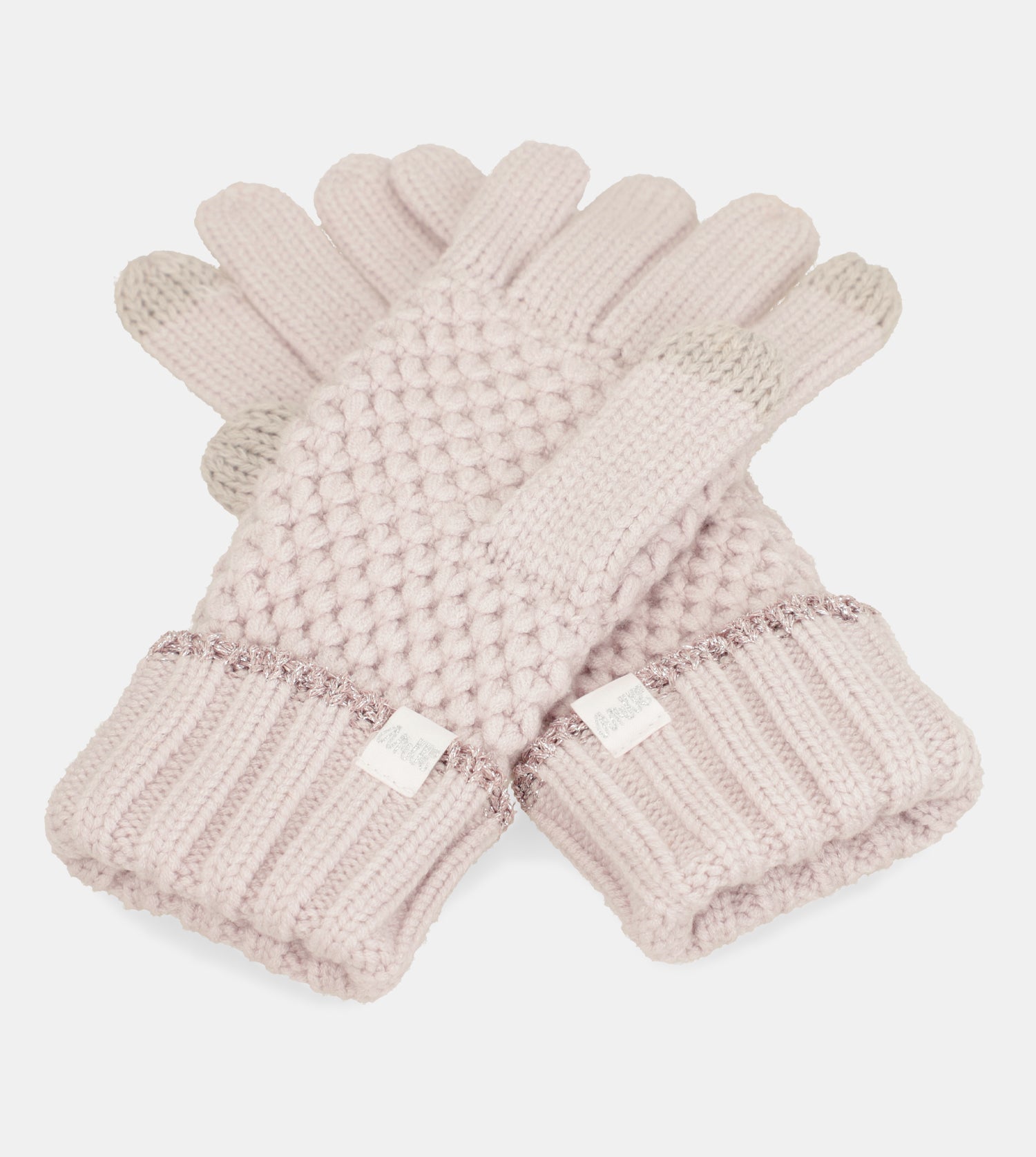 Guantes de punto rosa
