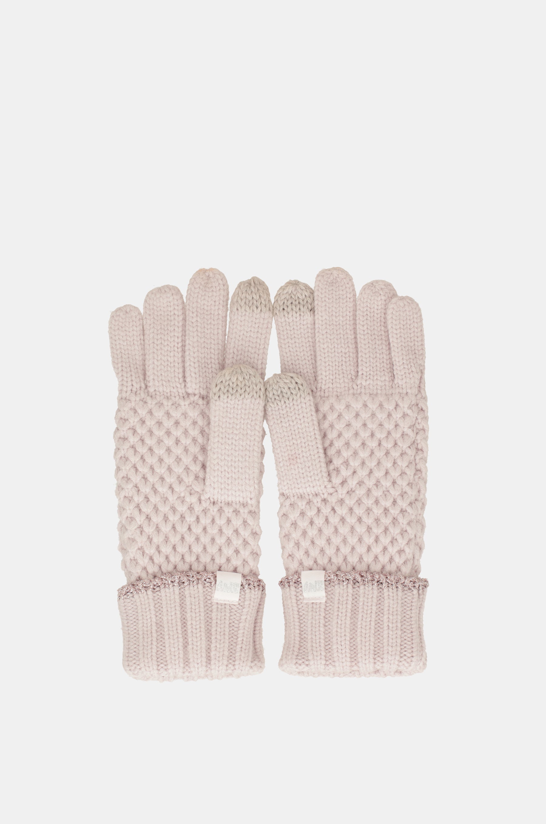 Guantes de punto rosa
