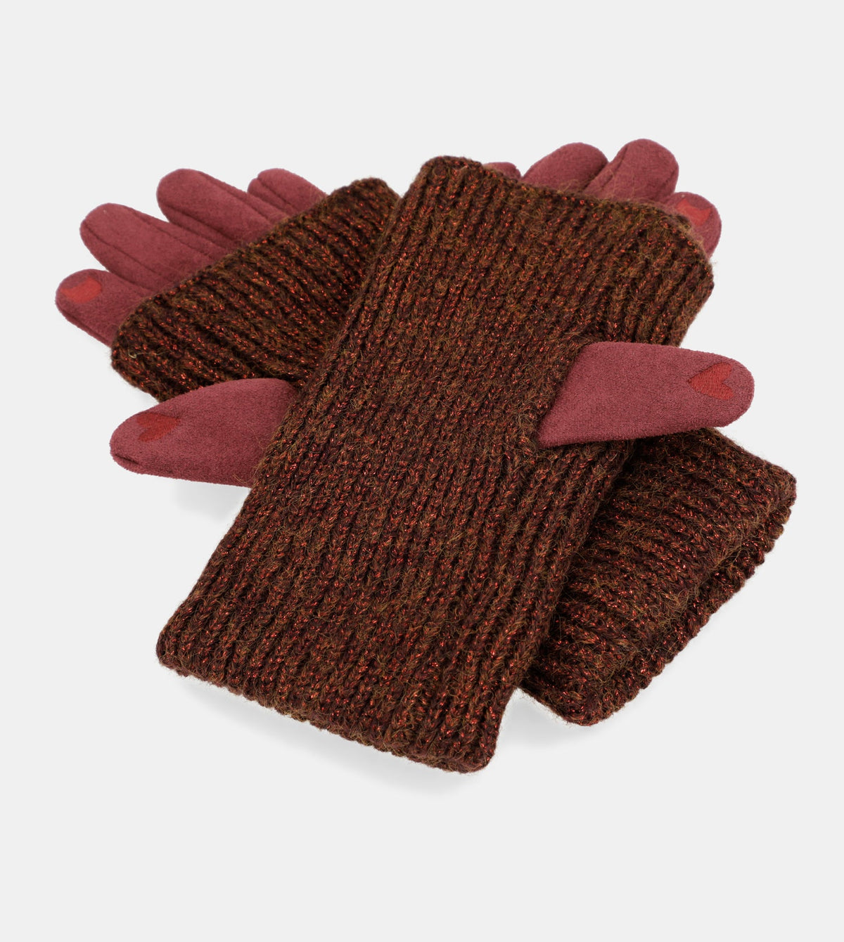 Guantes burdeos extensibles