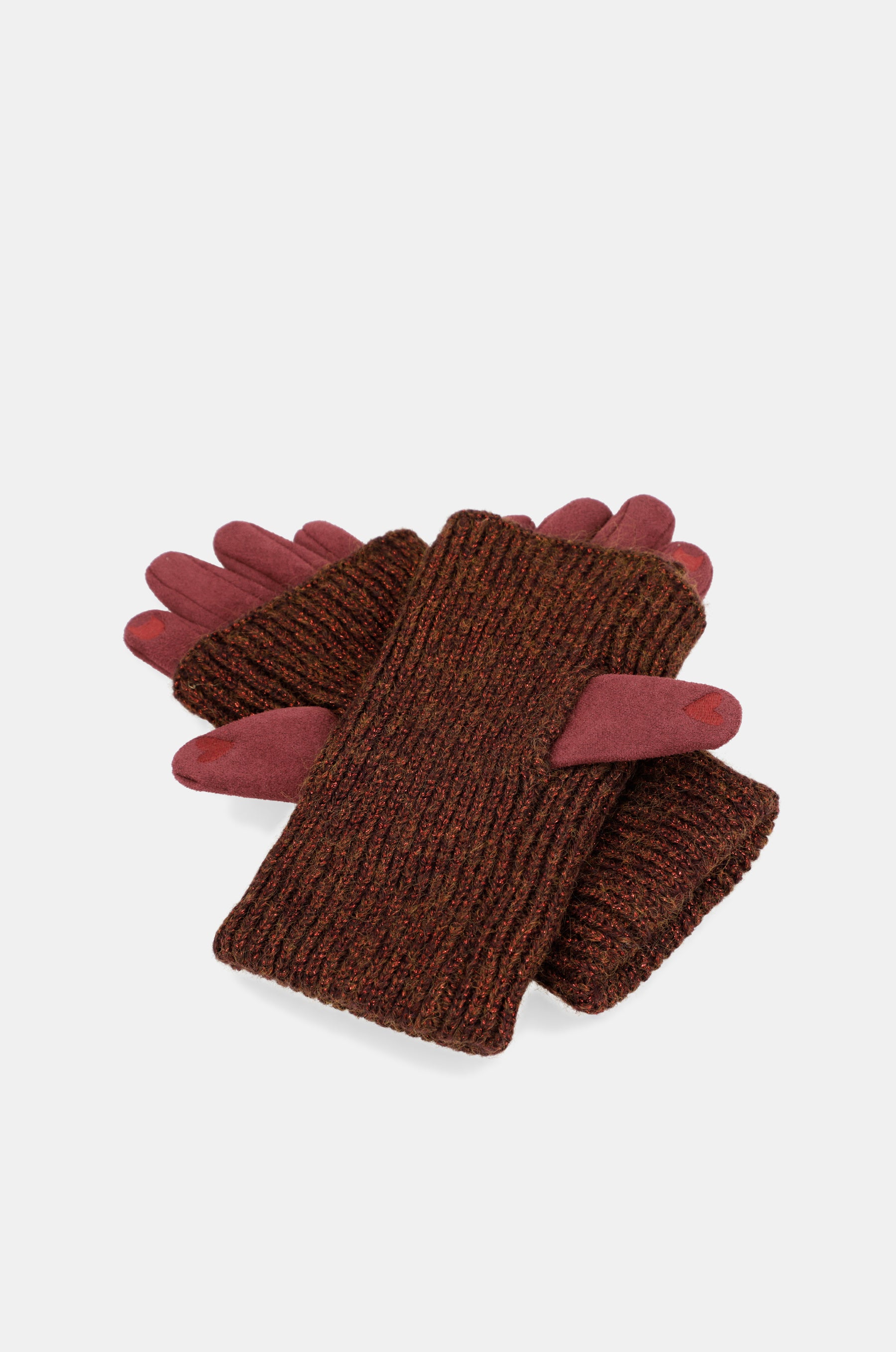 Guantes burdeos extensibles