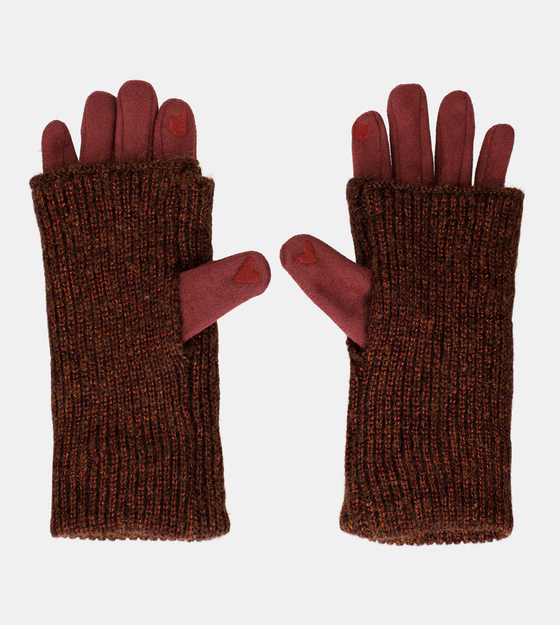 Guantes burdeos extensibles