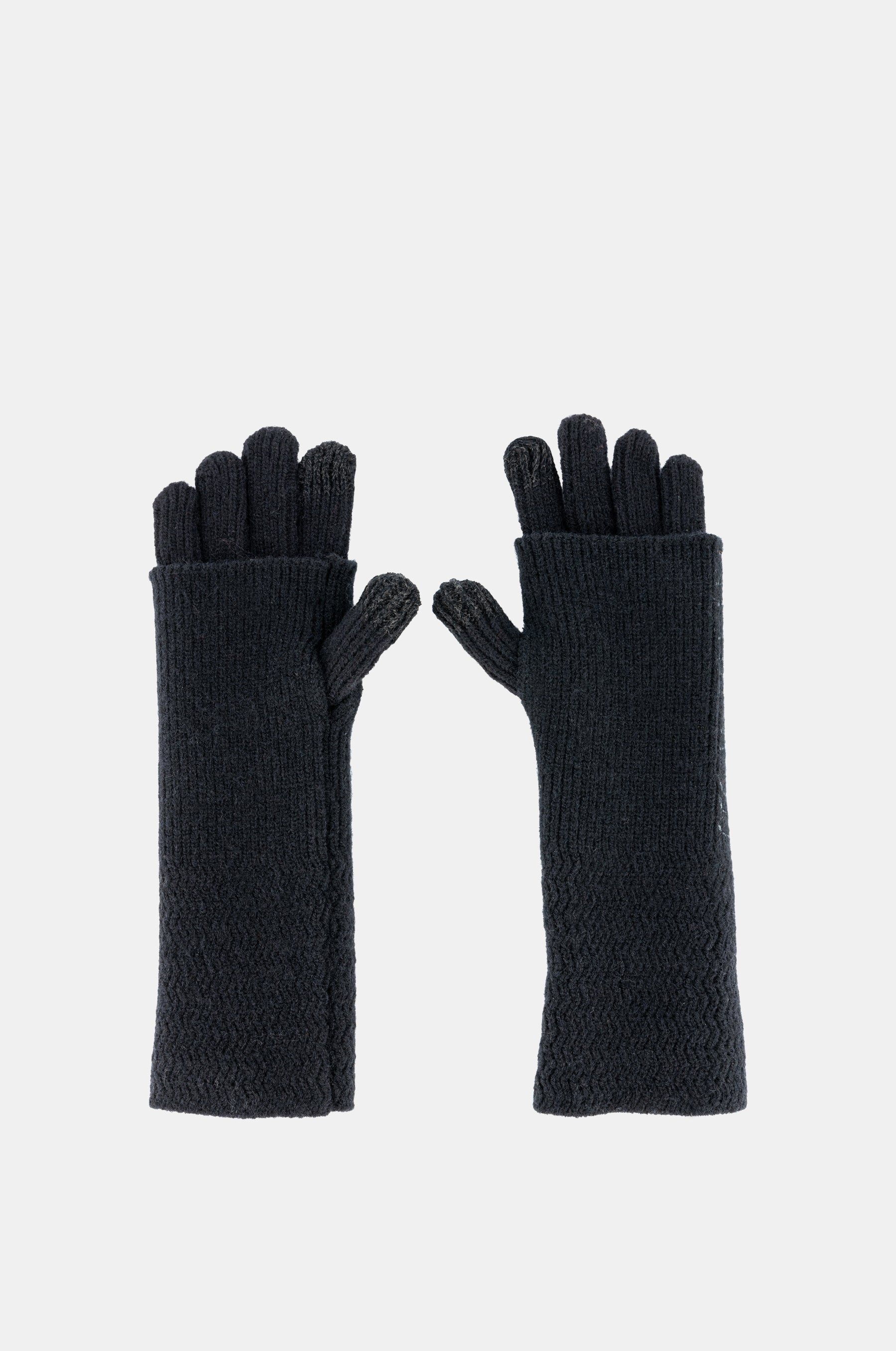 Guantes de punto negro