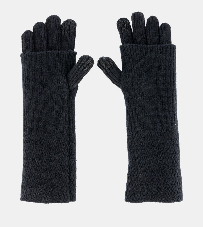 Guantes de punto negro