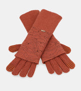 Guantes de punto rojo