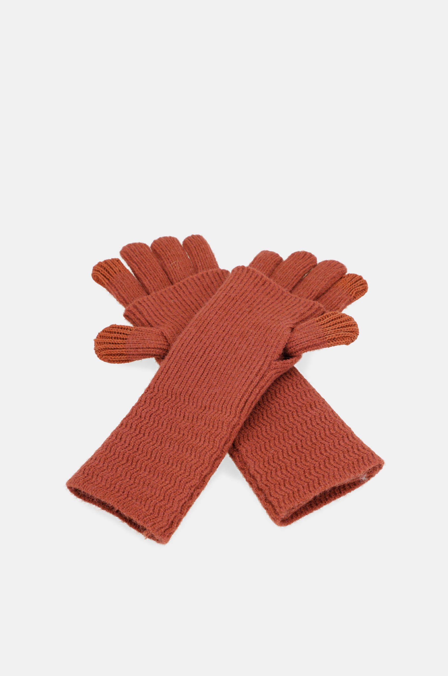 Guantes de punto rojo